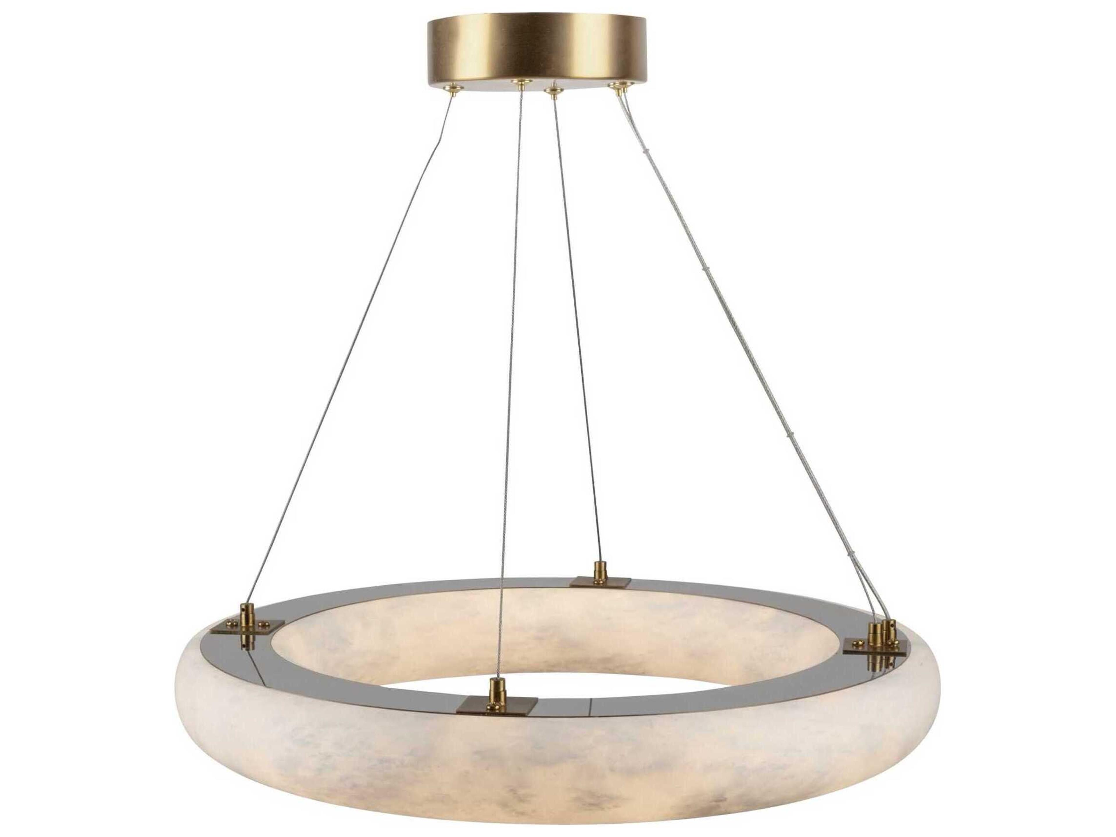 Artcraft Camila 1-Light Brushed Brass Round Pendant