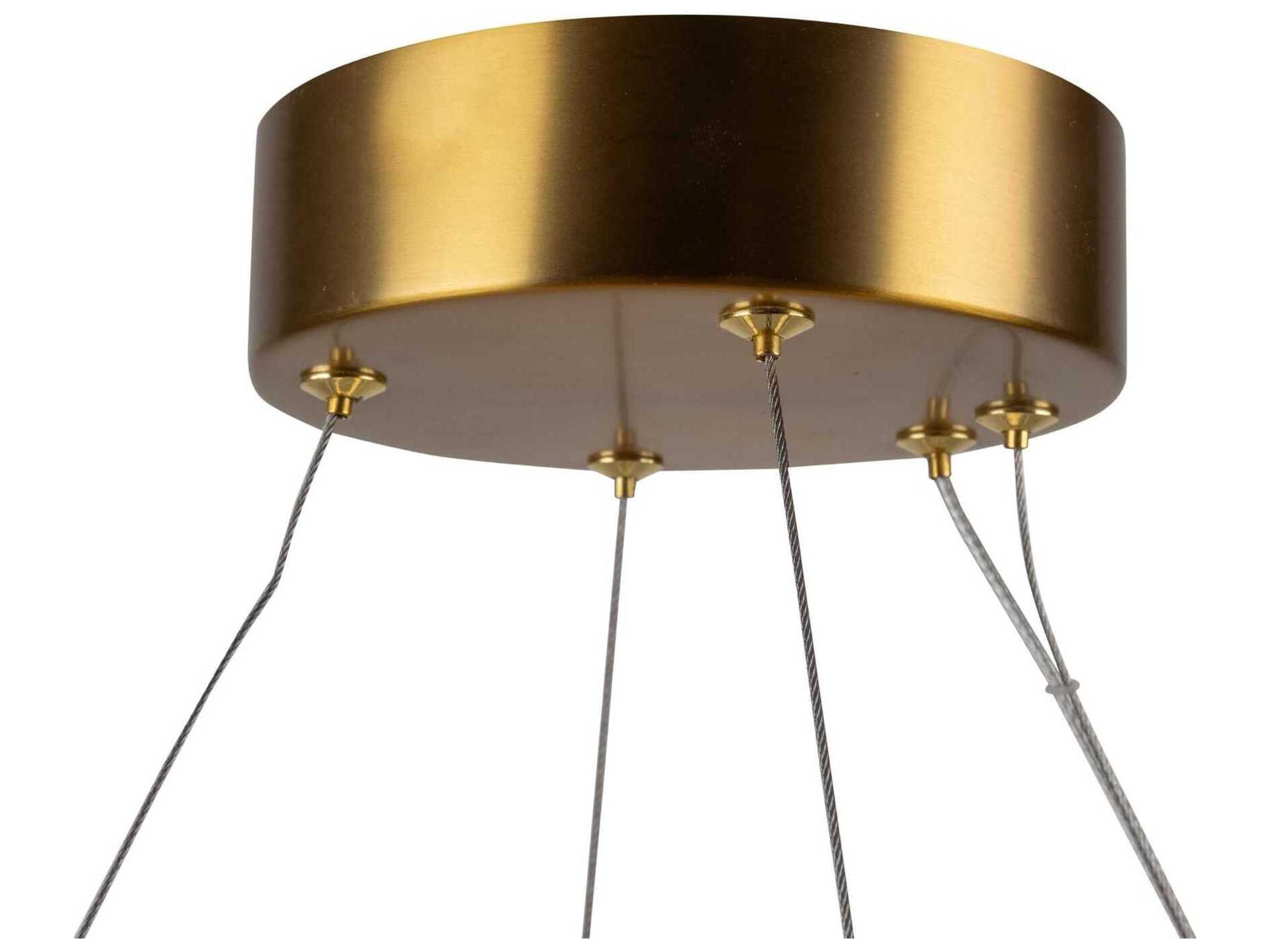 Artcraft Camila 1-Light Brushed Brass Round Pendant