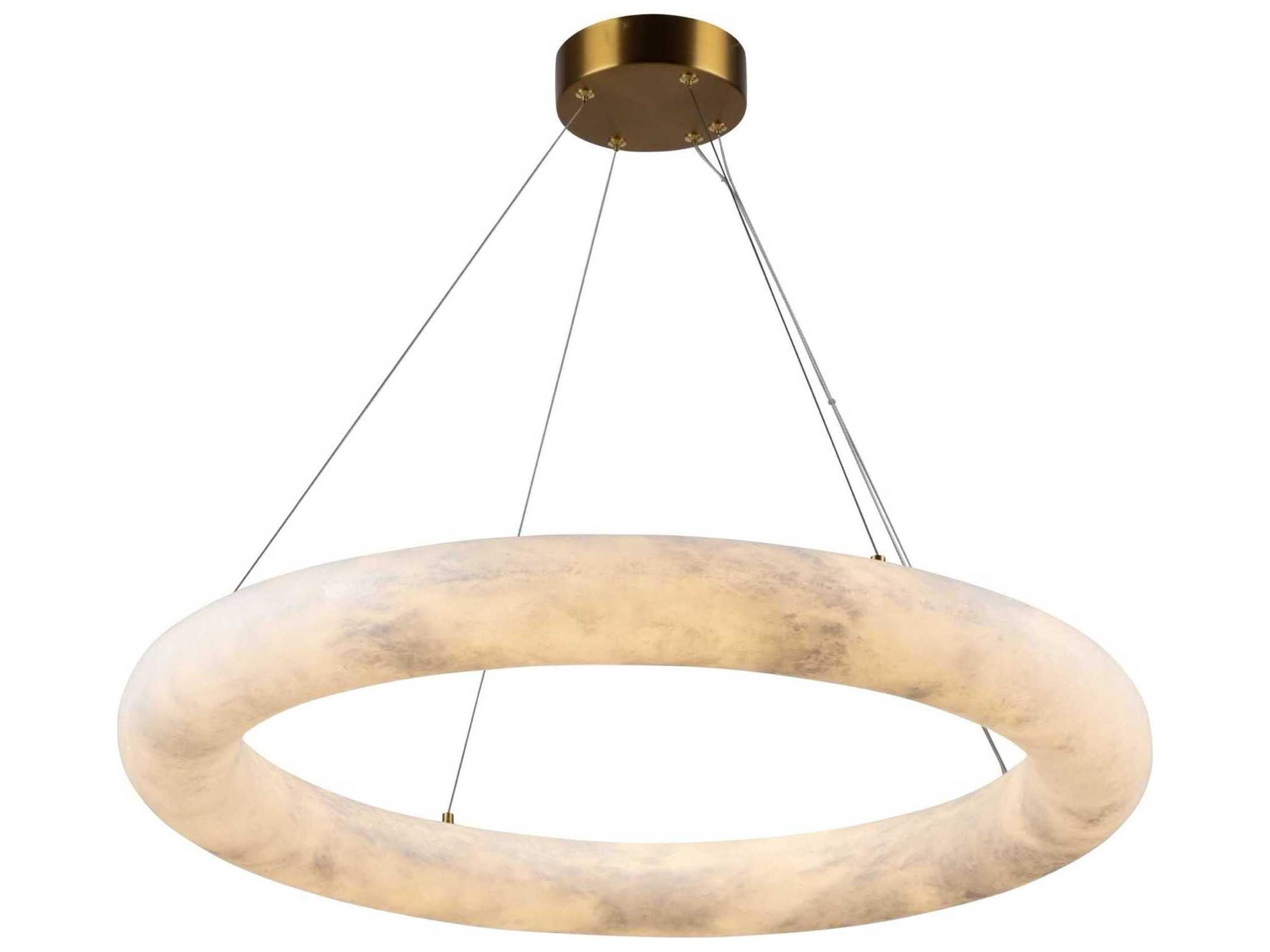 Artcraft Camila 1-Light Brushed Brass Round Pendant