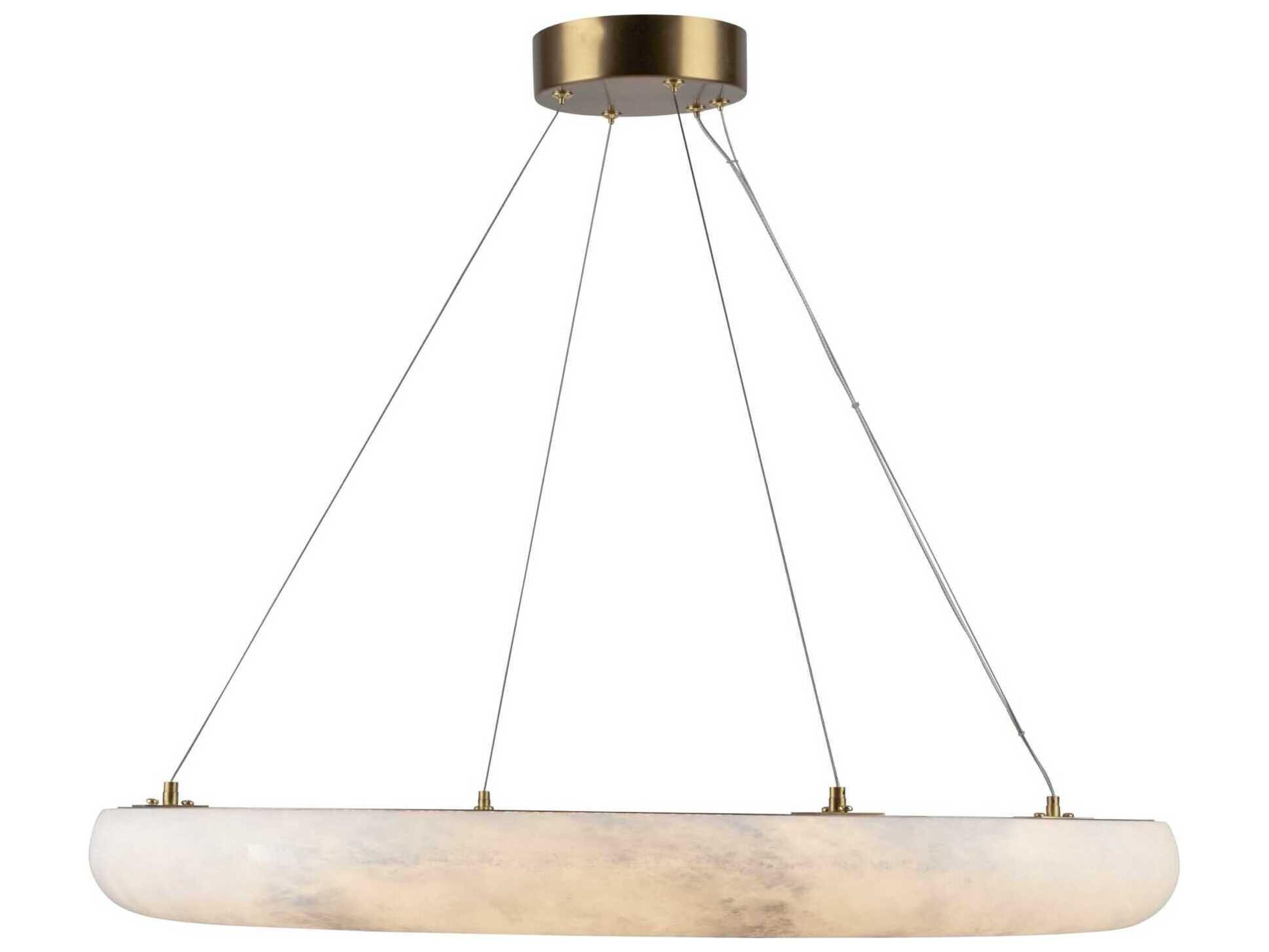 Artcraft Camila 1-Light Brushed Brass Round Pendant