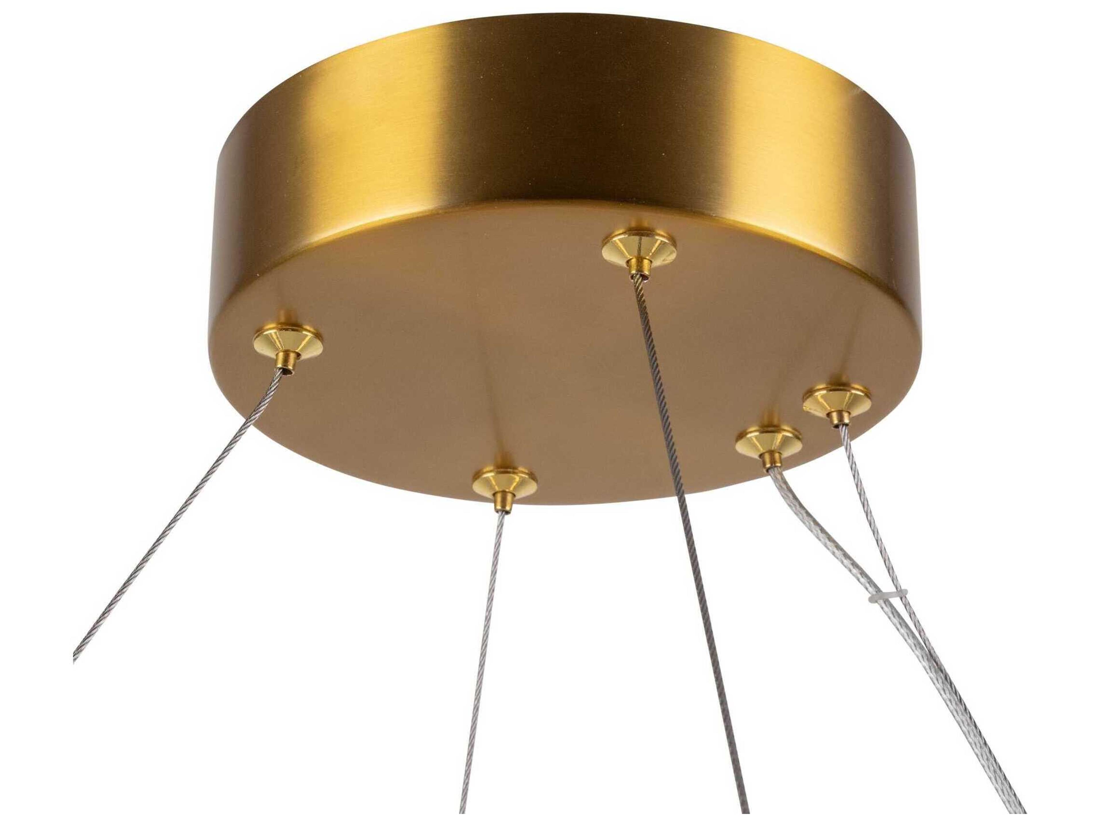 Artcraft Camila 1-Light Brushed Brass Round Pendant