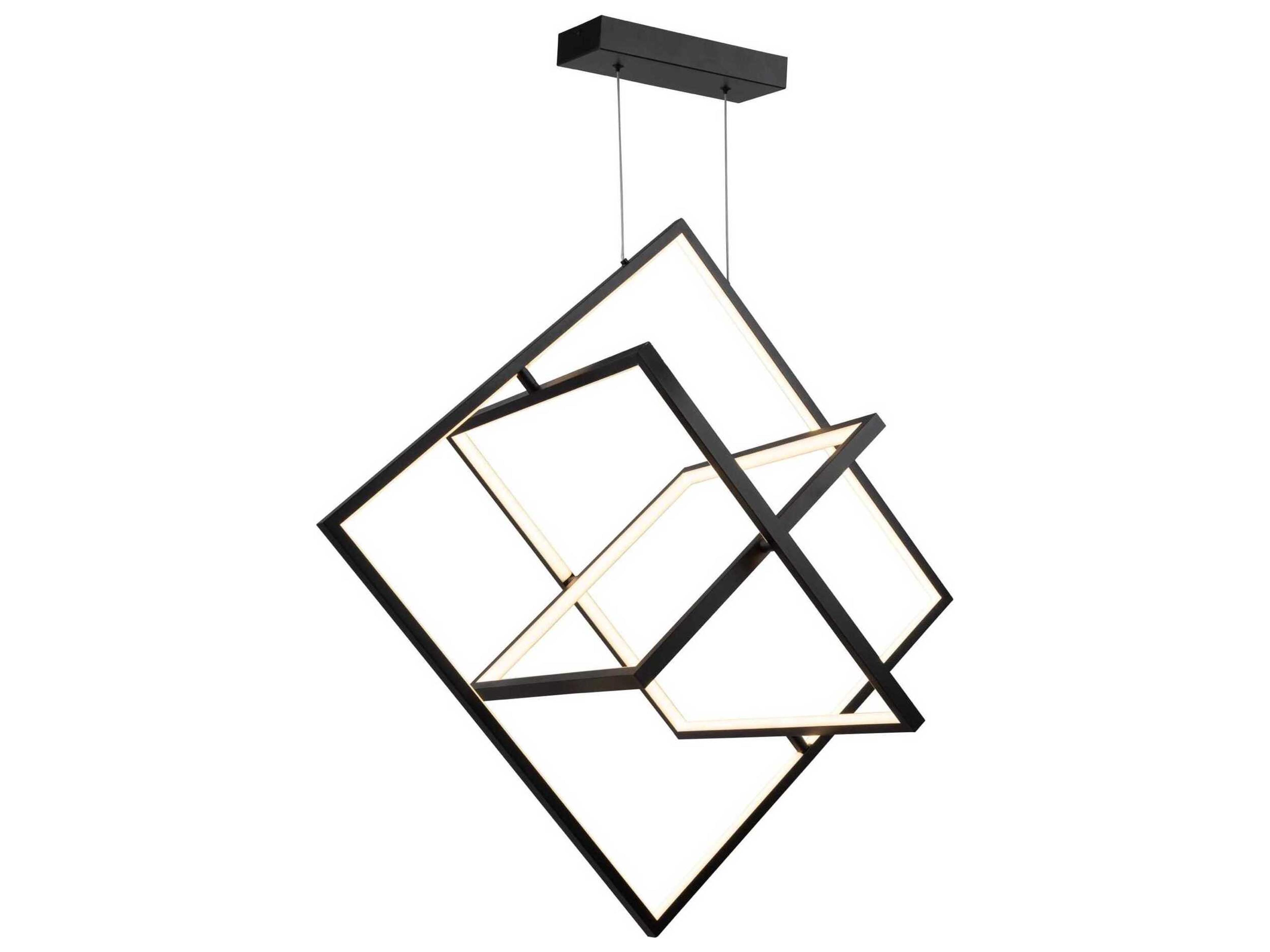 Artcraft Graymar Black LED Geometric Pendant