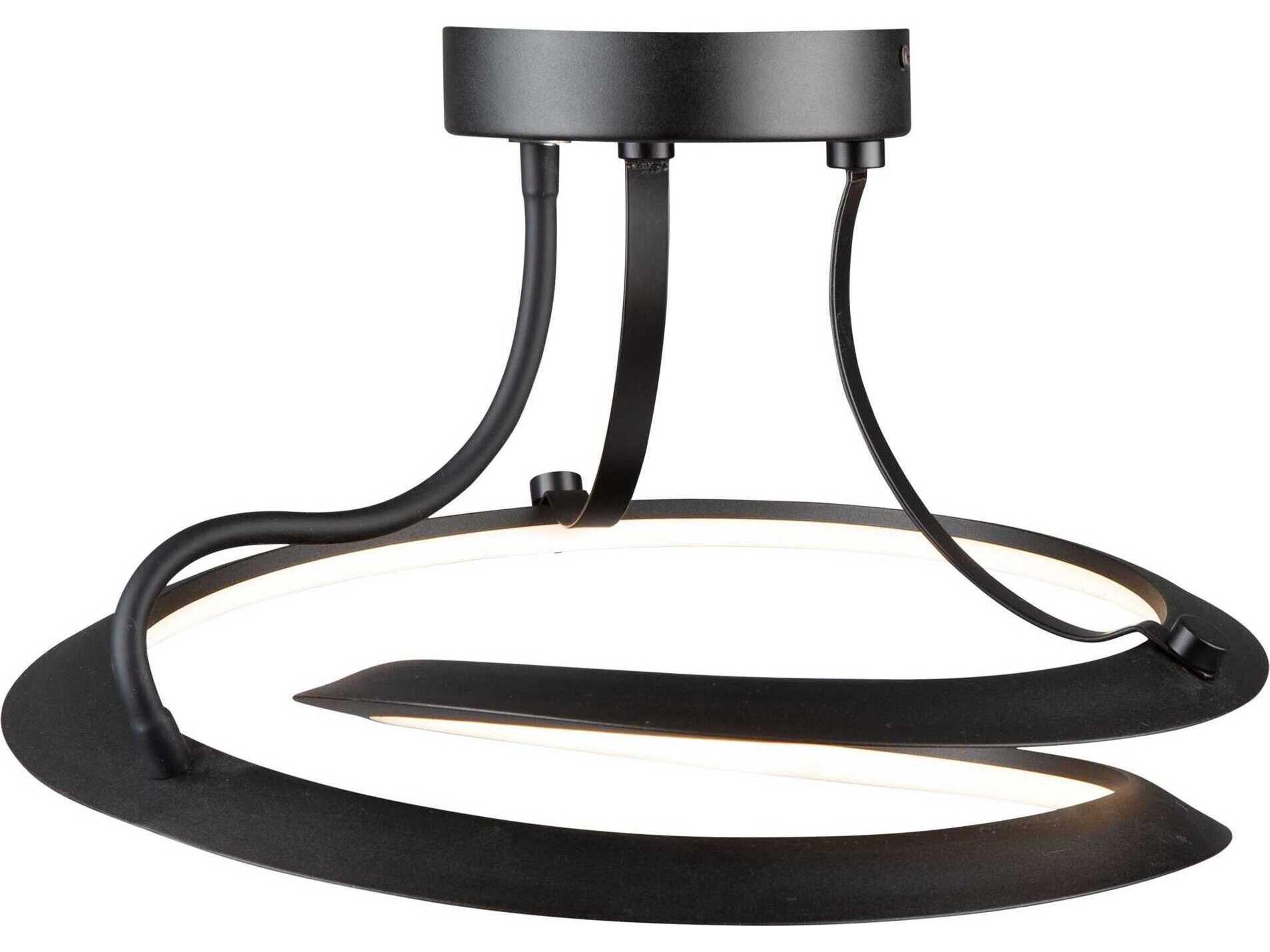 Artcraft Ara Black LED Semi Flush Mount