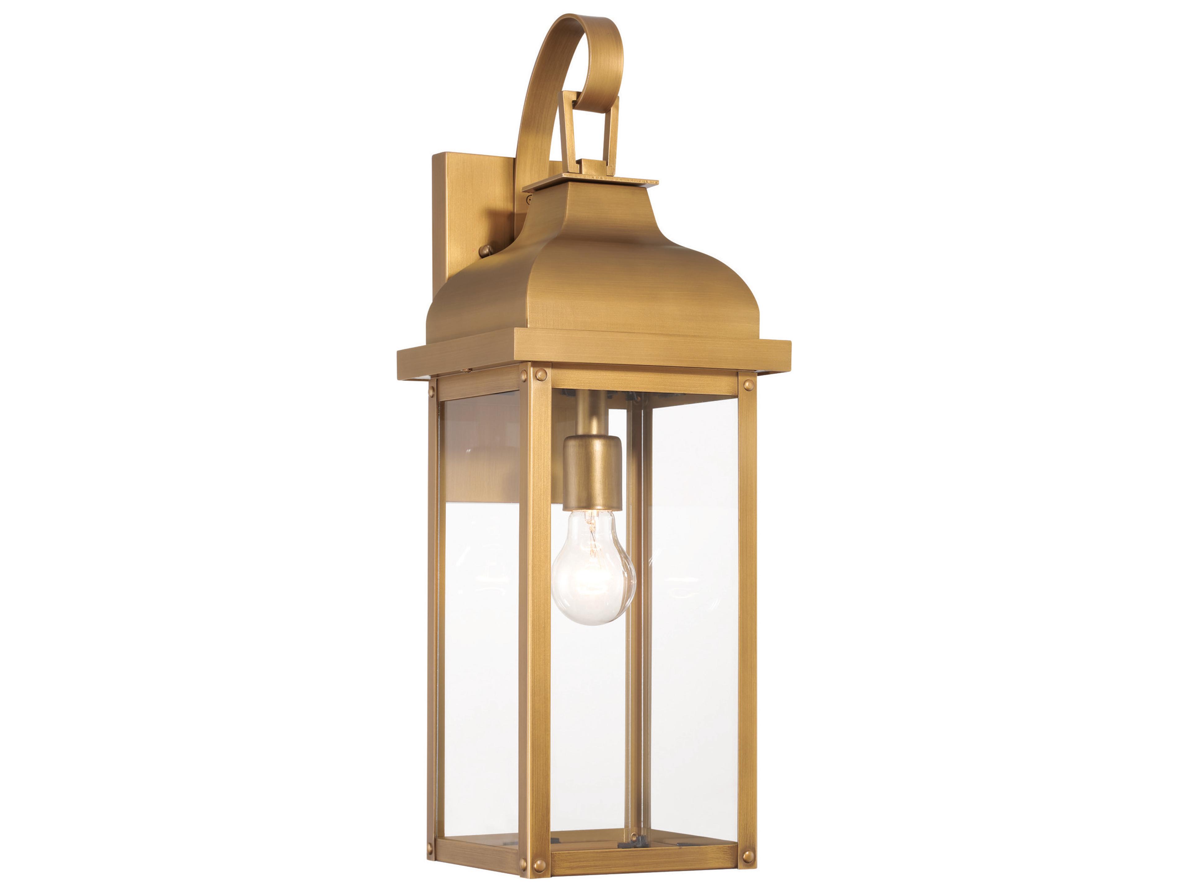 Madrid Outdoor Wall Sconce in Weathered Brass
