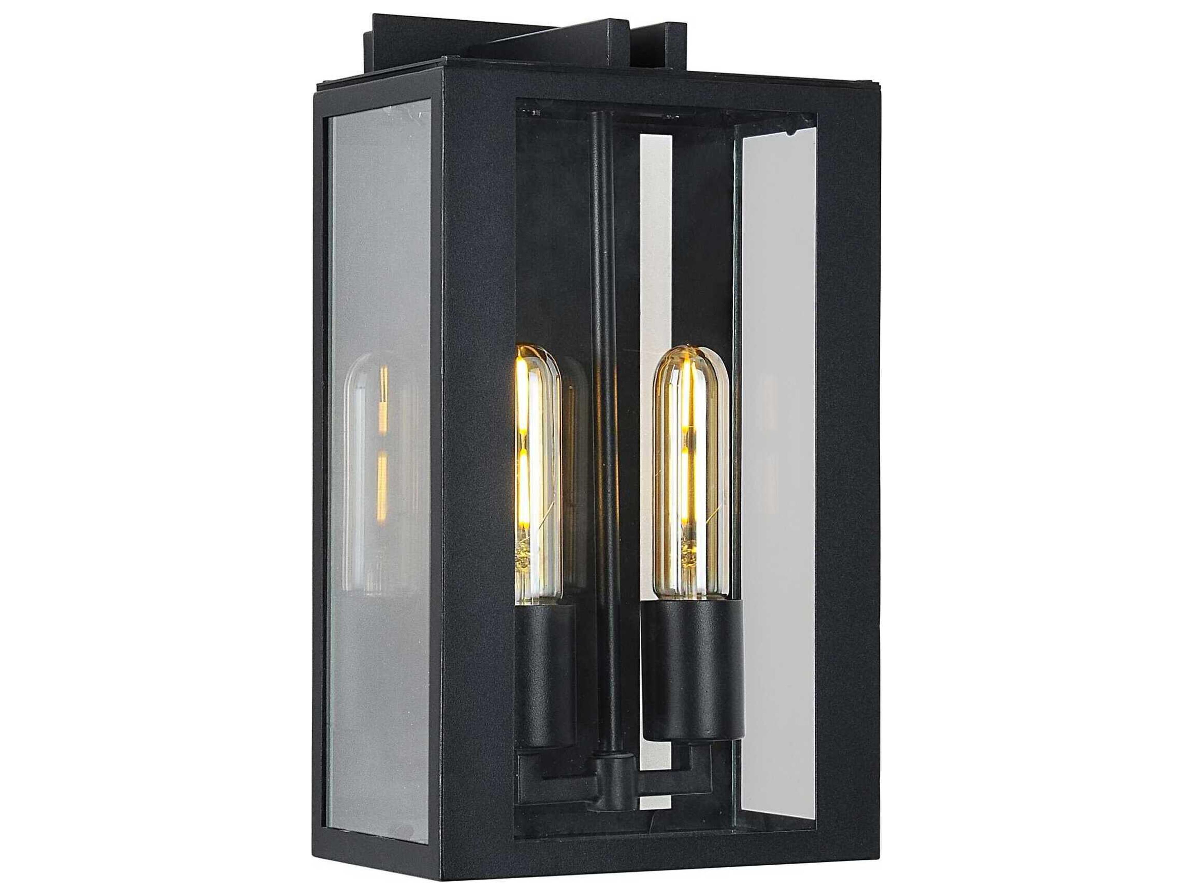 Waterville 2 Light Outdoor Wall Sconce Matte Black