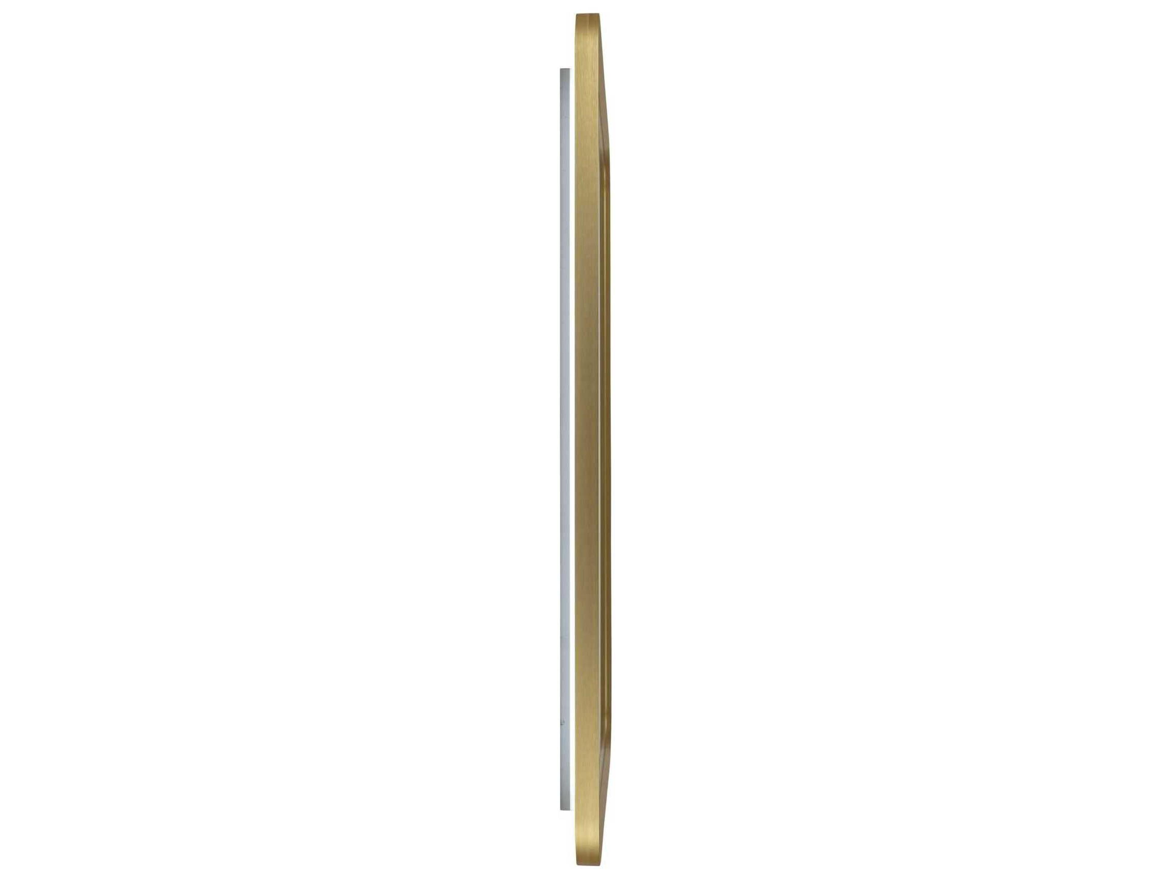 Artcraft Reflections Brushed Brass Rectangular Wall Mirror