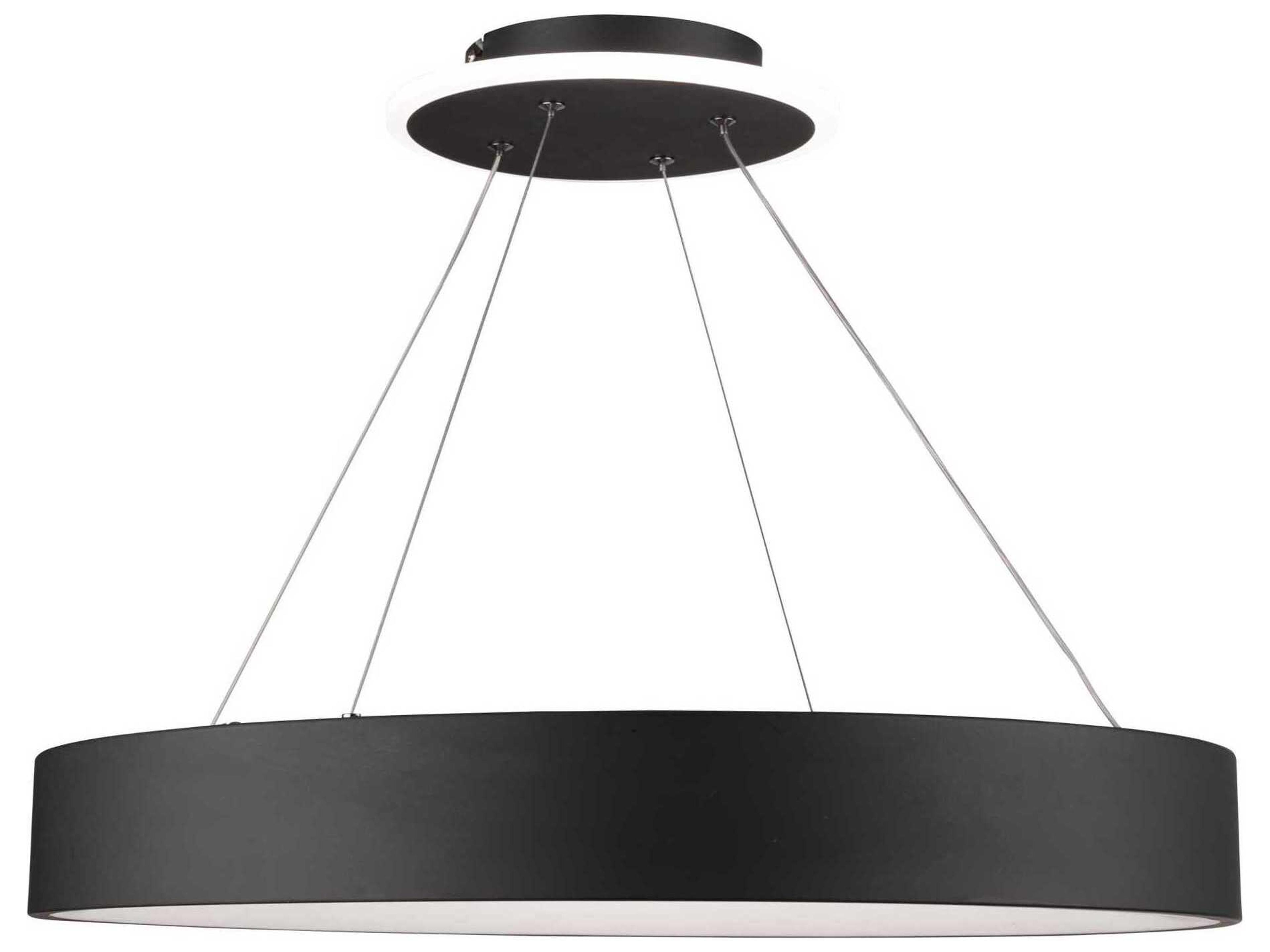 Artcraft Lazio Black LED Round Pendant