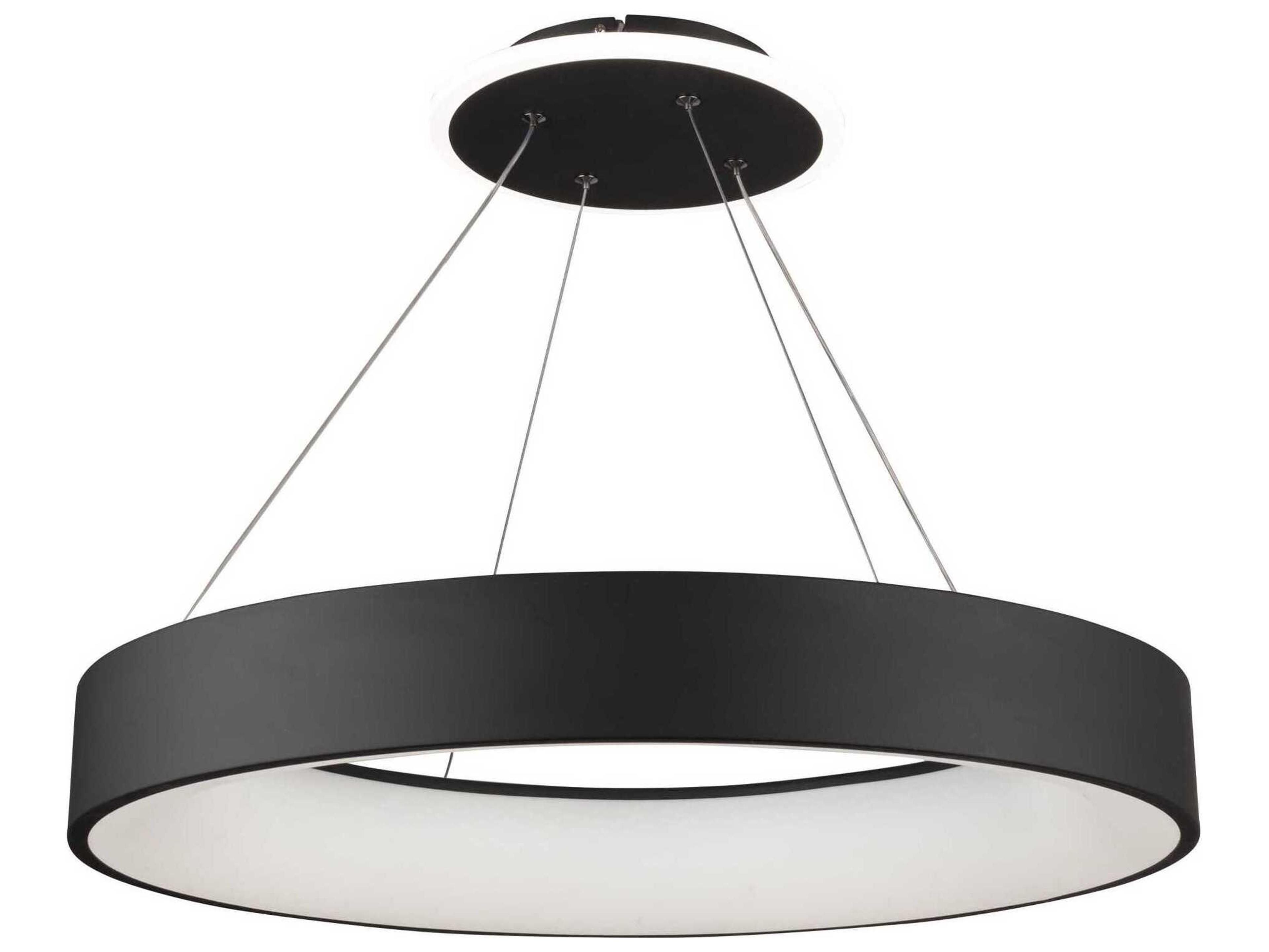 Artcraft Lazio Black LED Round Pendant