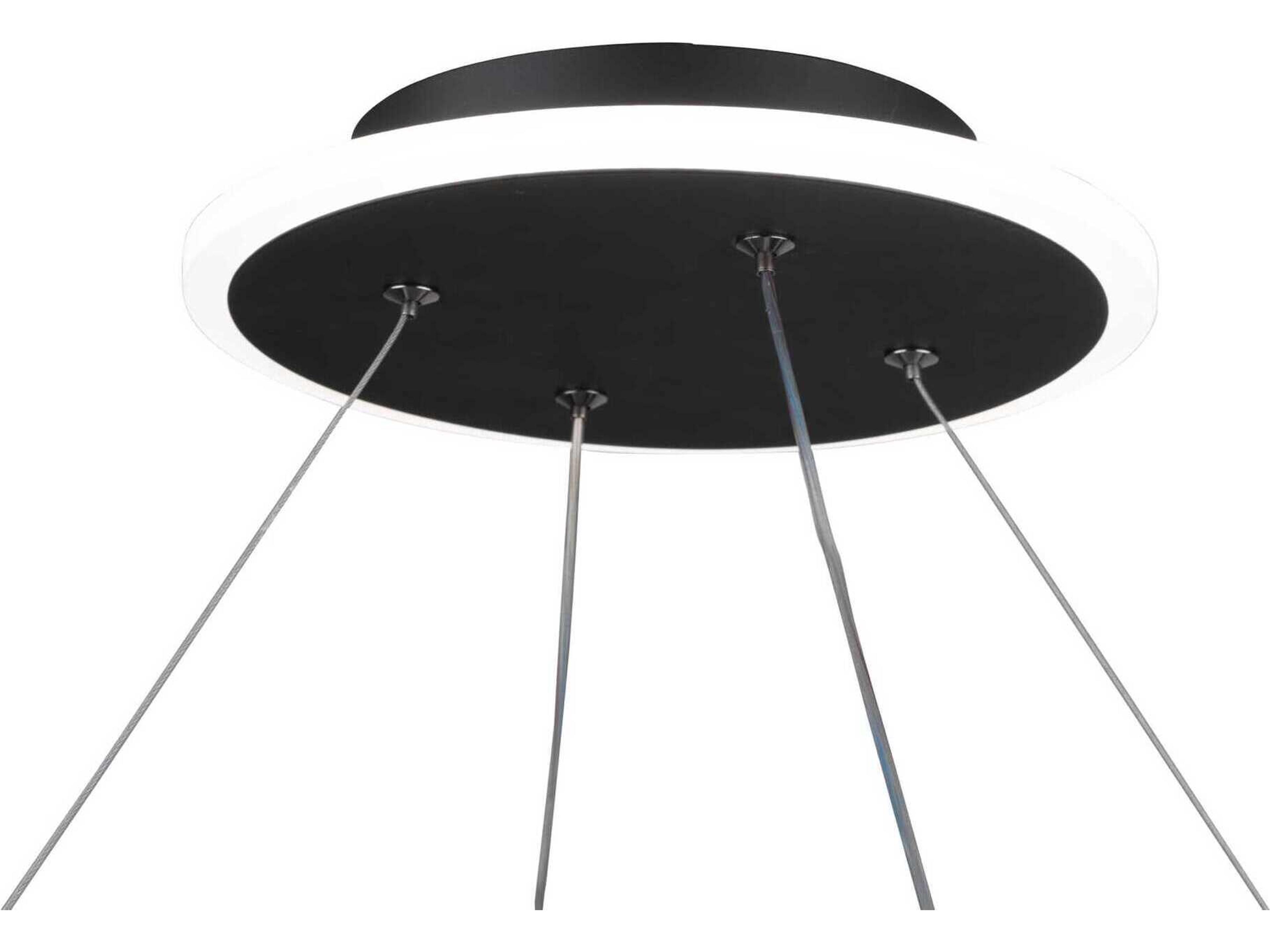 Artcraft Lazio Black LED Round Pendant