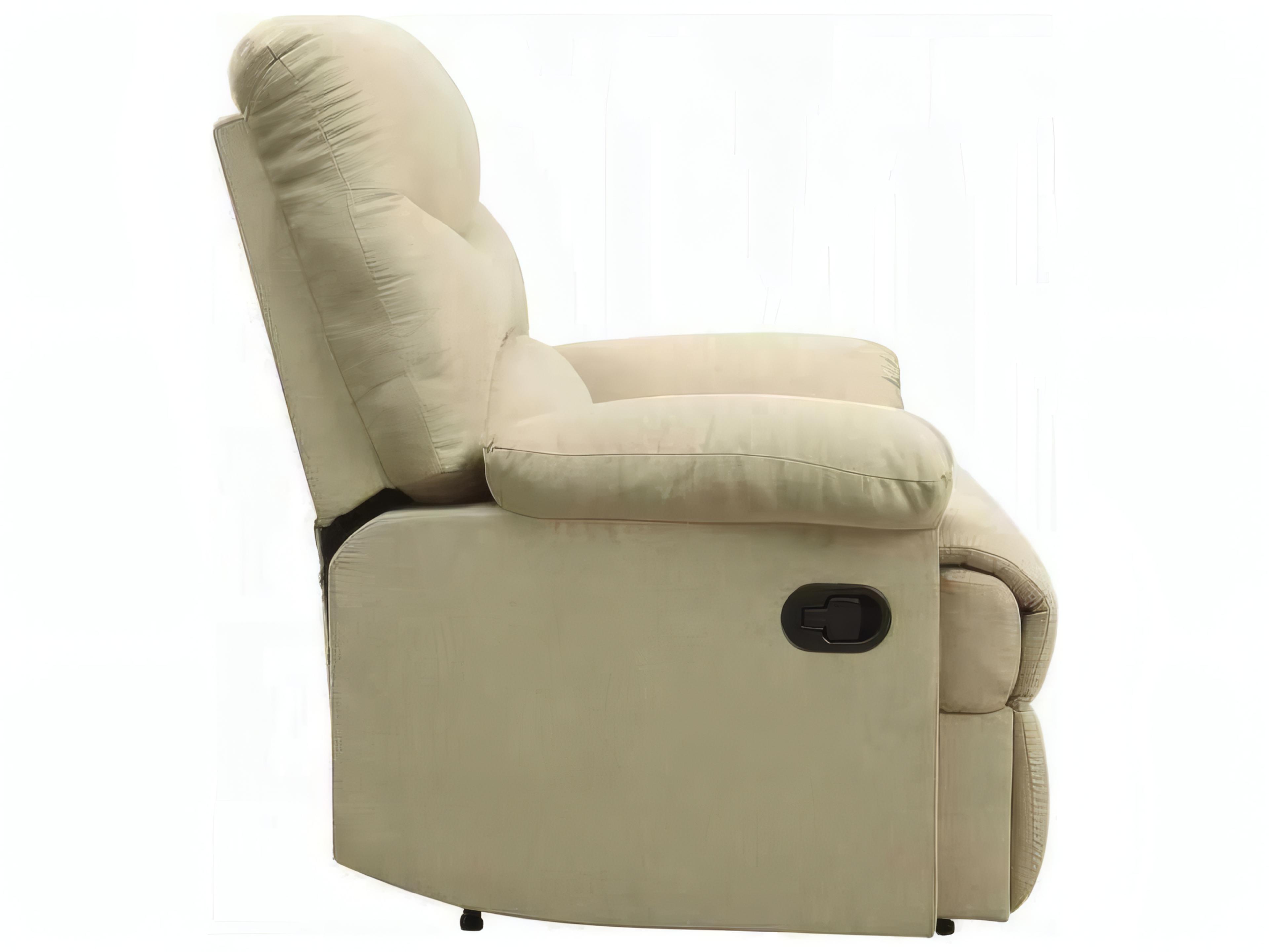 Acme Furniture Arcadia Beige Microfiber Upholstered Recliner
