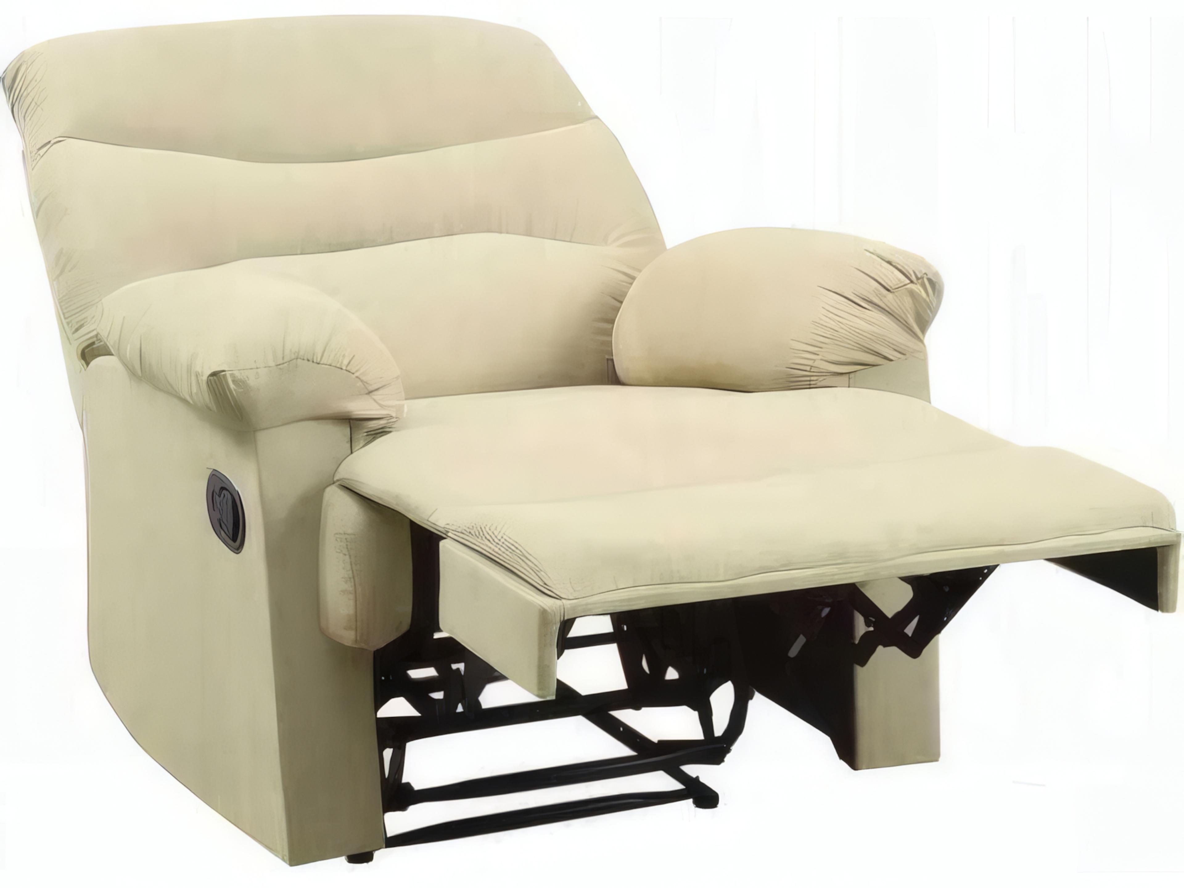 Acme Furniture Arcadia Beige Microfiber Upholstered Recliner