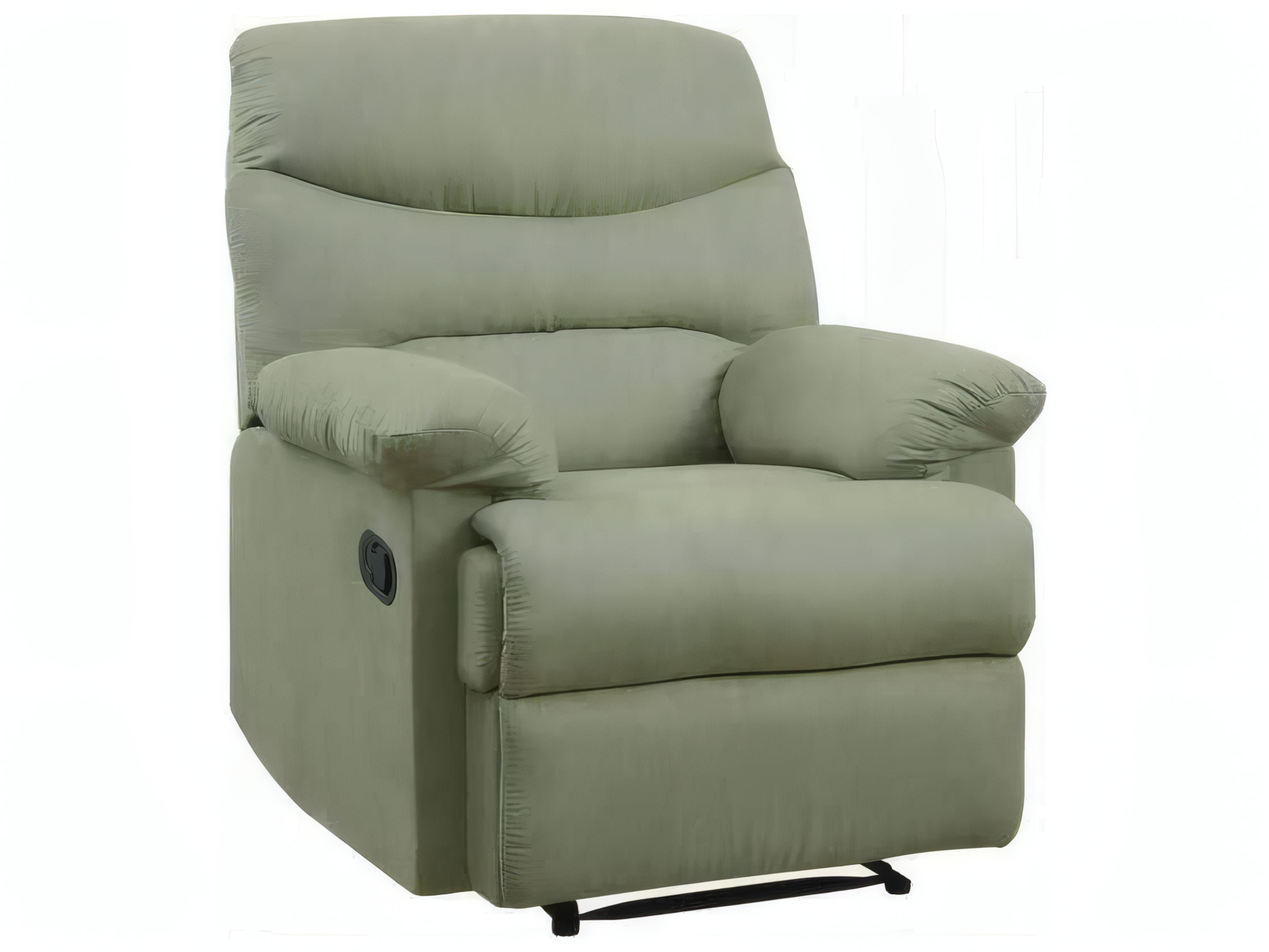 Acme Furniture Arcadia Sage Microfiber Green Upholstered Recliner