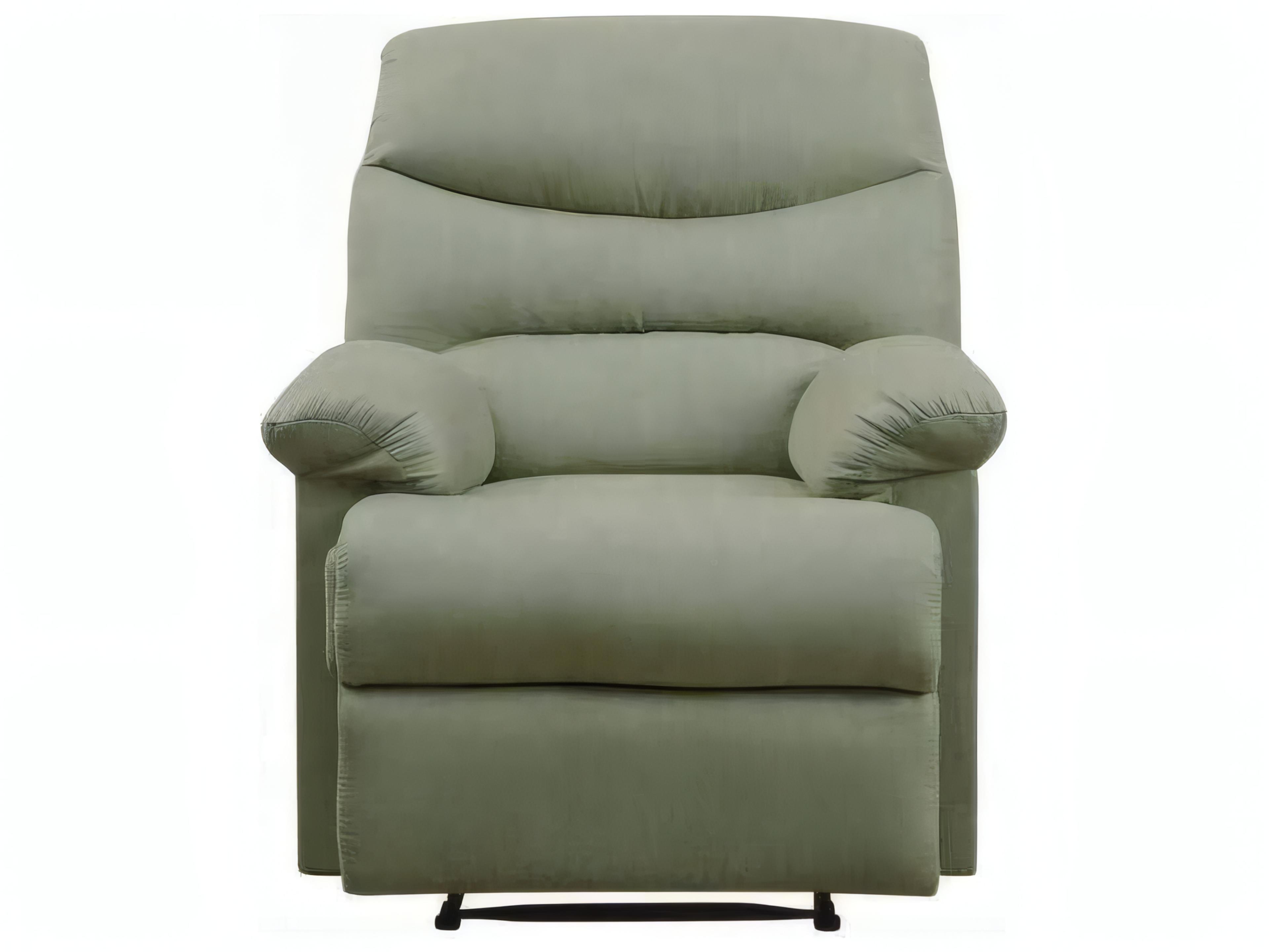 Acme Furniture Arcadia Sage Microfiber Green Upholstered Recliner