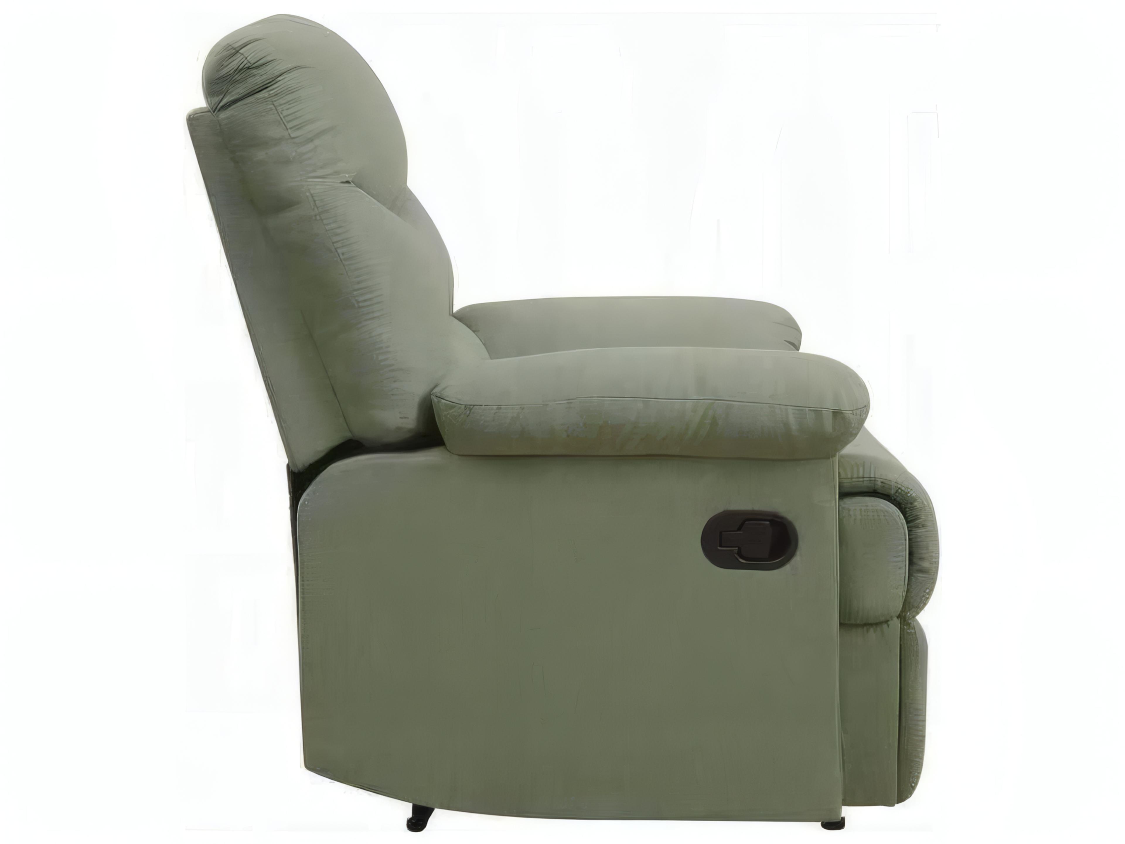 Acme Furniture Arcadia Sage Microfiber Green Upholstered Recliner