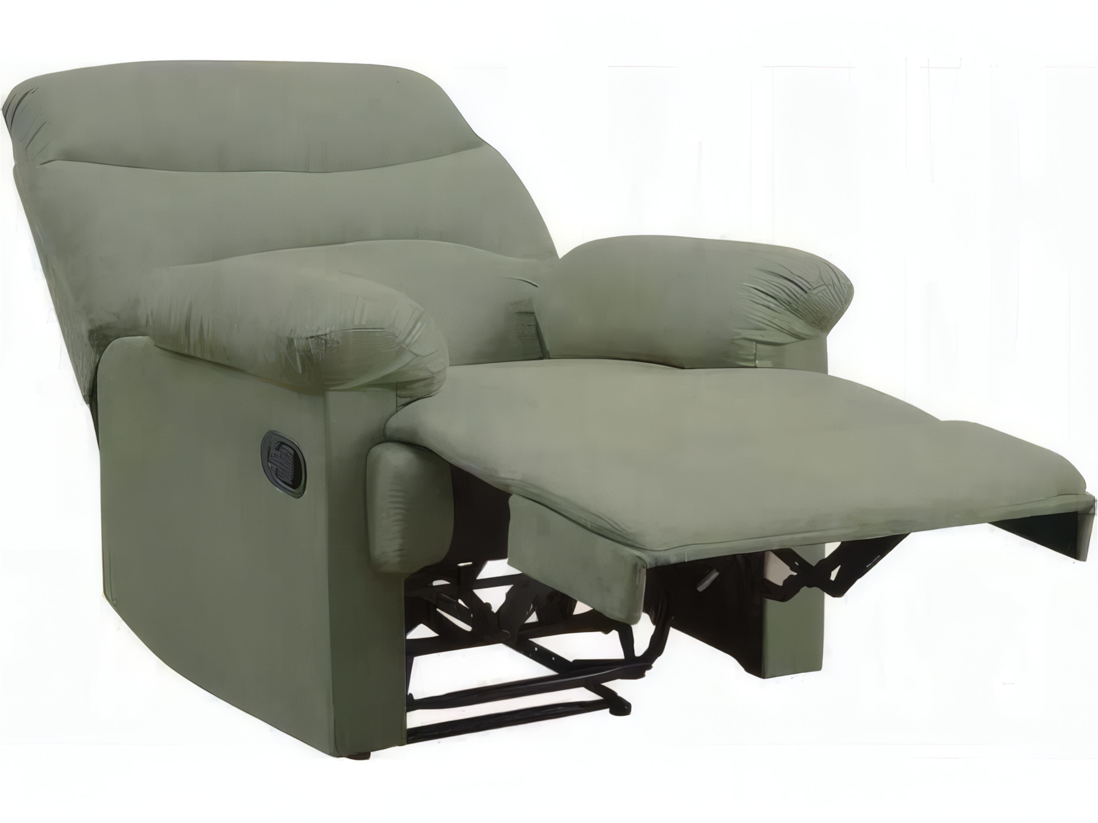 Acme Furniture Arcadia Sage Microfiber Green Upholstered Recliner