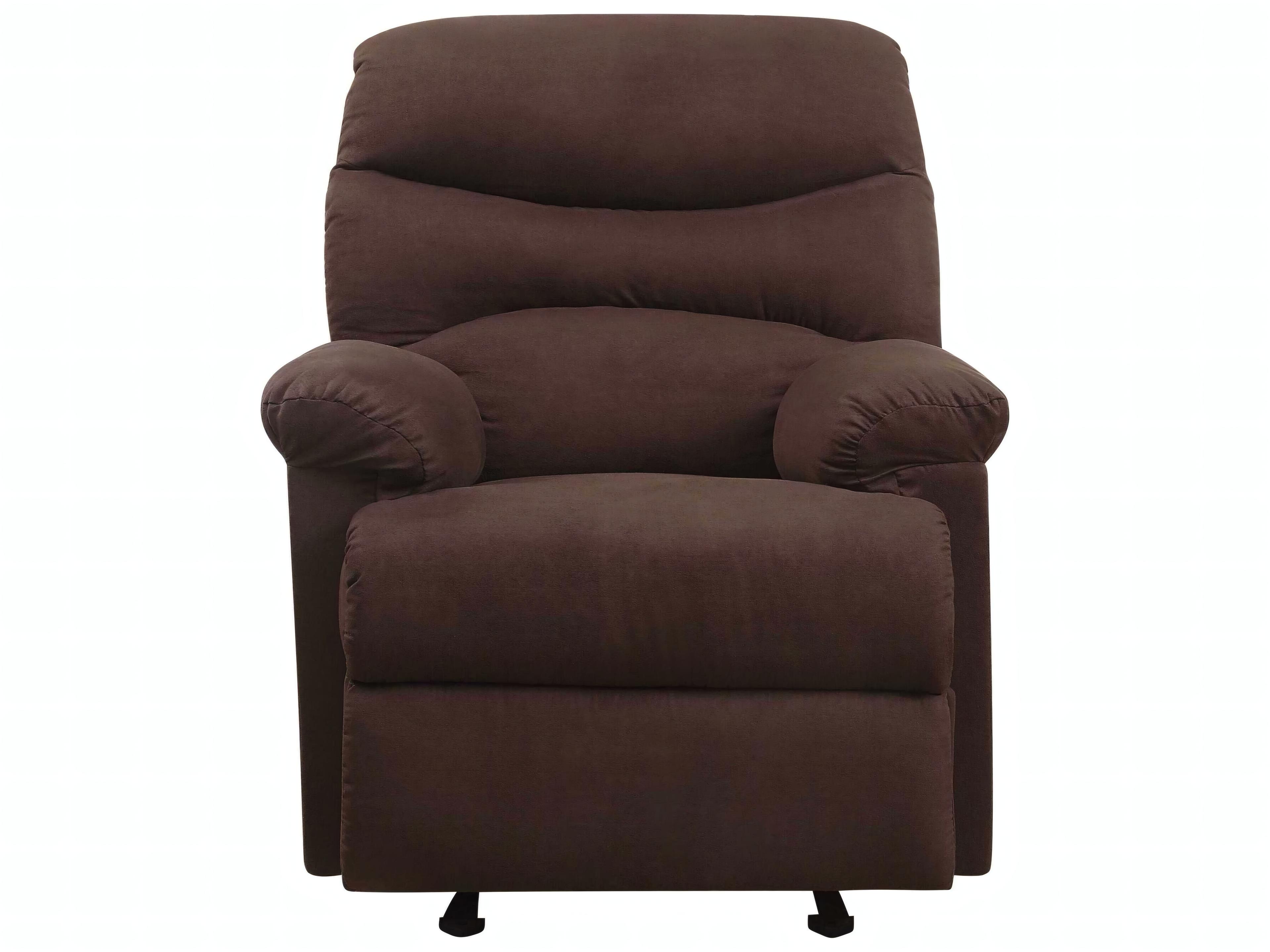Acme Furniture Arcadia Chocolate Microfiber Brown Upholstered Recliner
