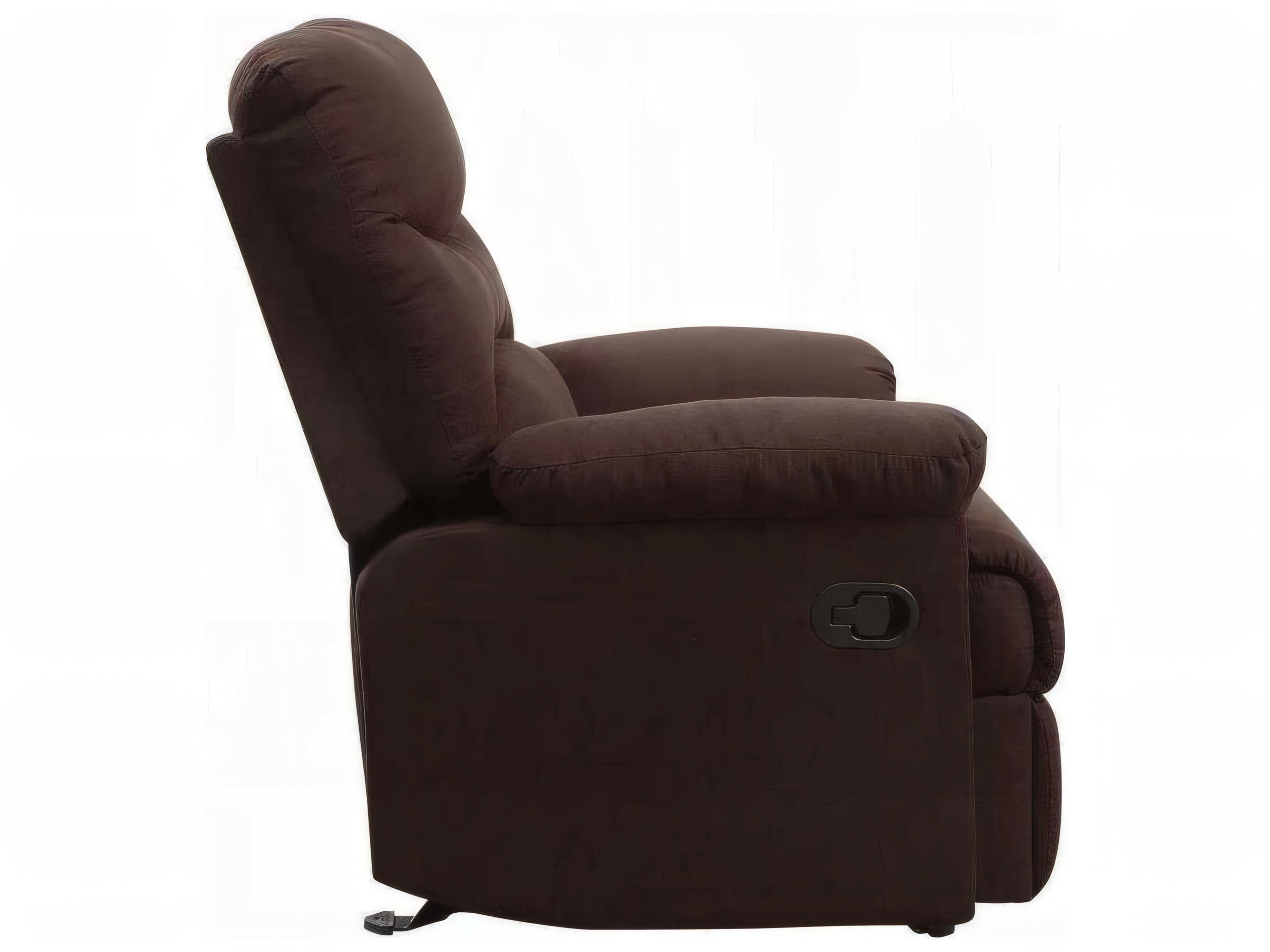 Acme Furniture Arcadia Chocolate Microfiber Brown Upholstered Recliner