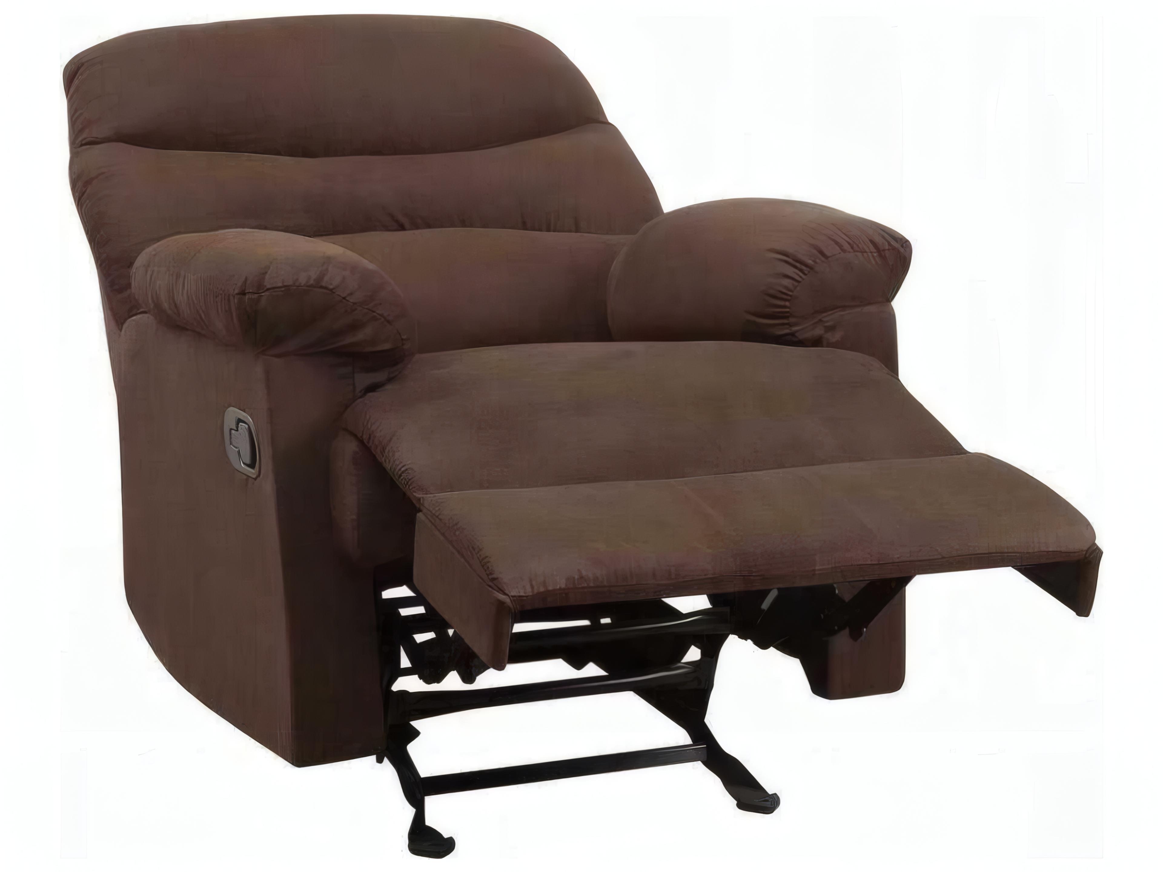 Acme Furniture Arcadia Chocolate Microfiber Brown Upholstered Recliner