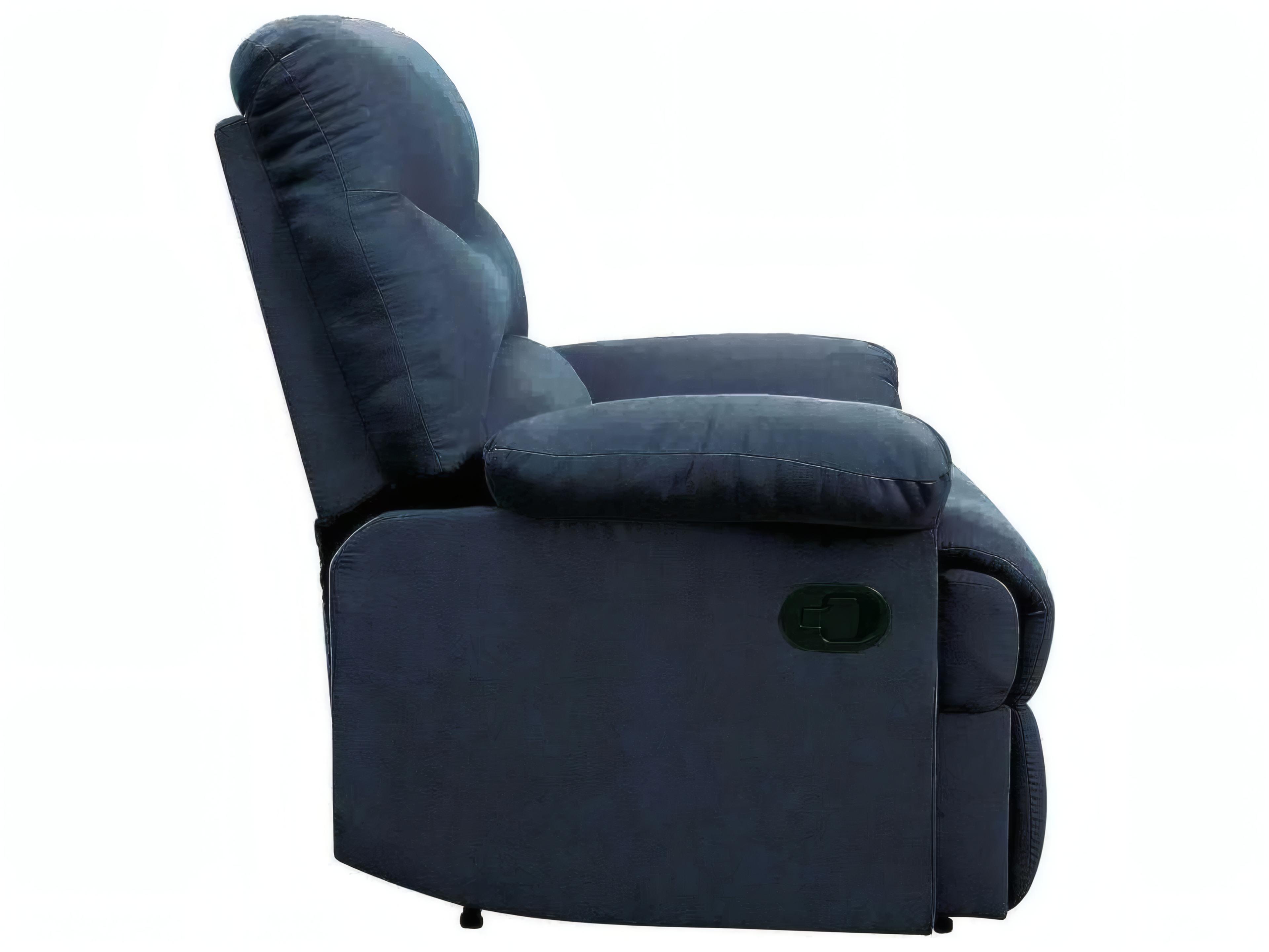 Acme Furniture Arcadia Blue Woven Fabric Upholstered Recliner