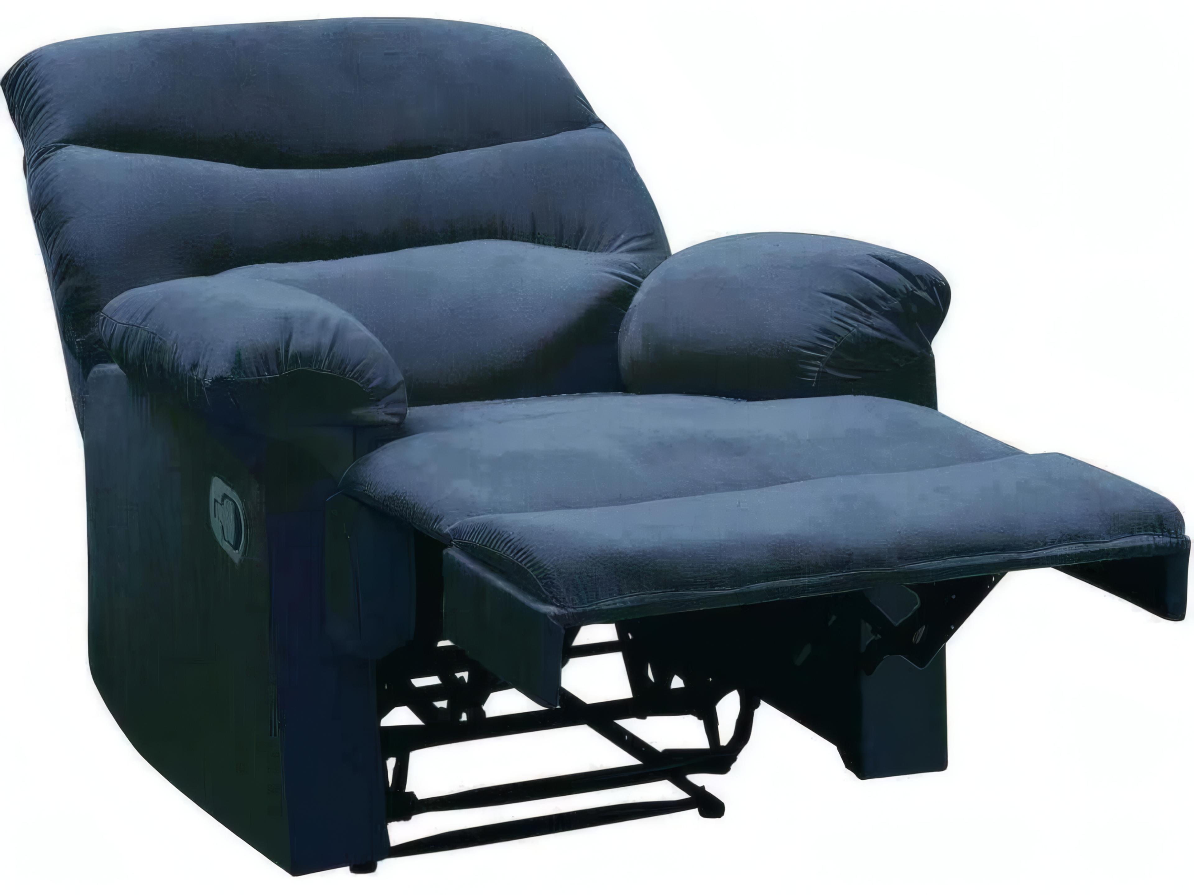 Acme Furniture Arcadia Blue Woven Fabric Upholstered Recliner
