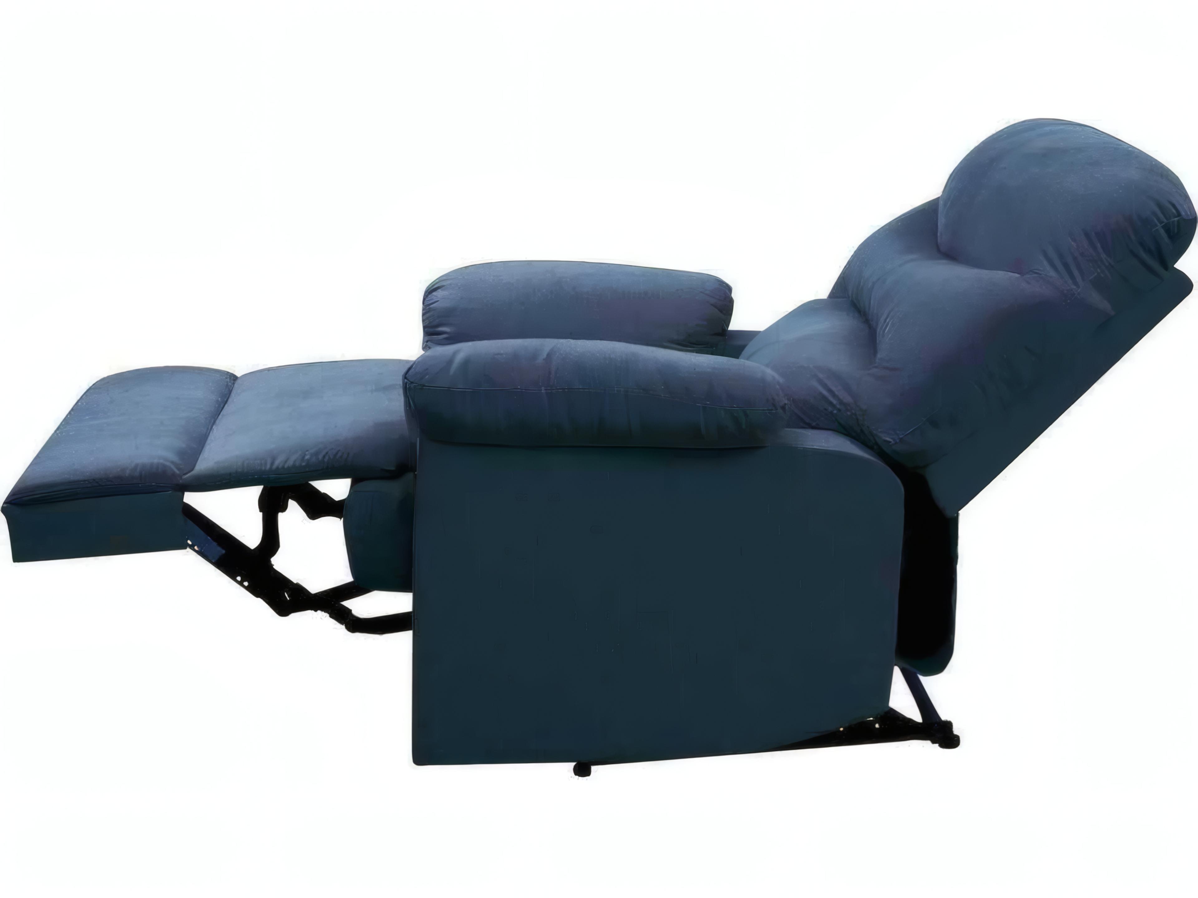Acme Furniture Arcadia Blue Woven Fabric Upholstered Recliner