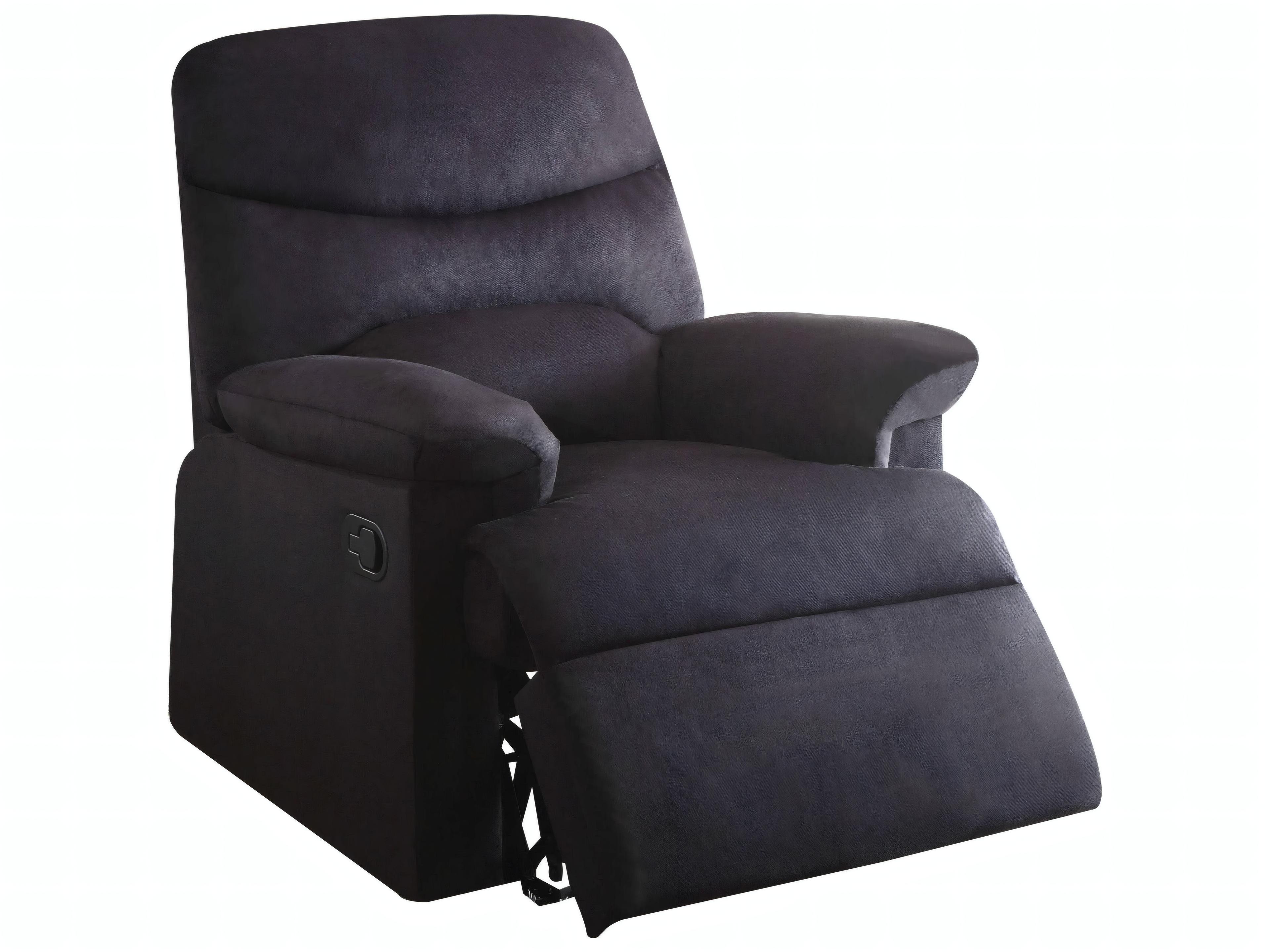Arcadia Black Woven Fabric Upholstered Recliner