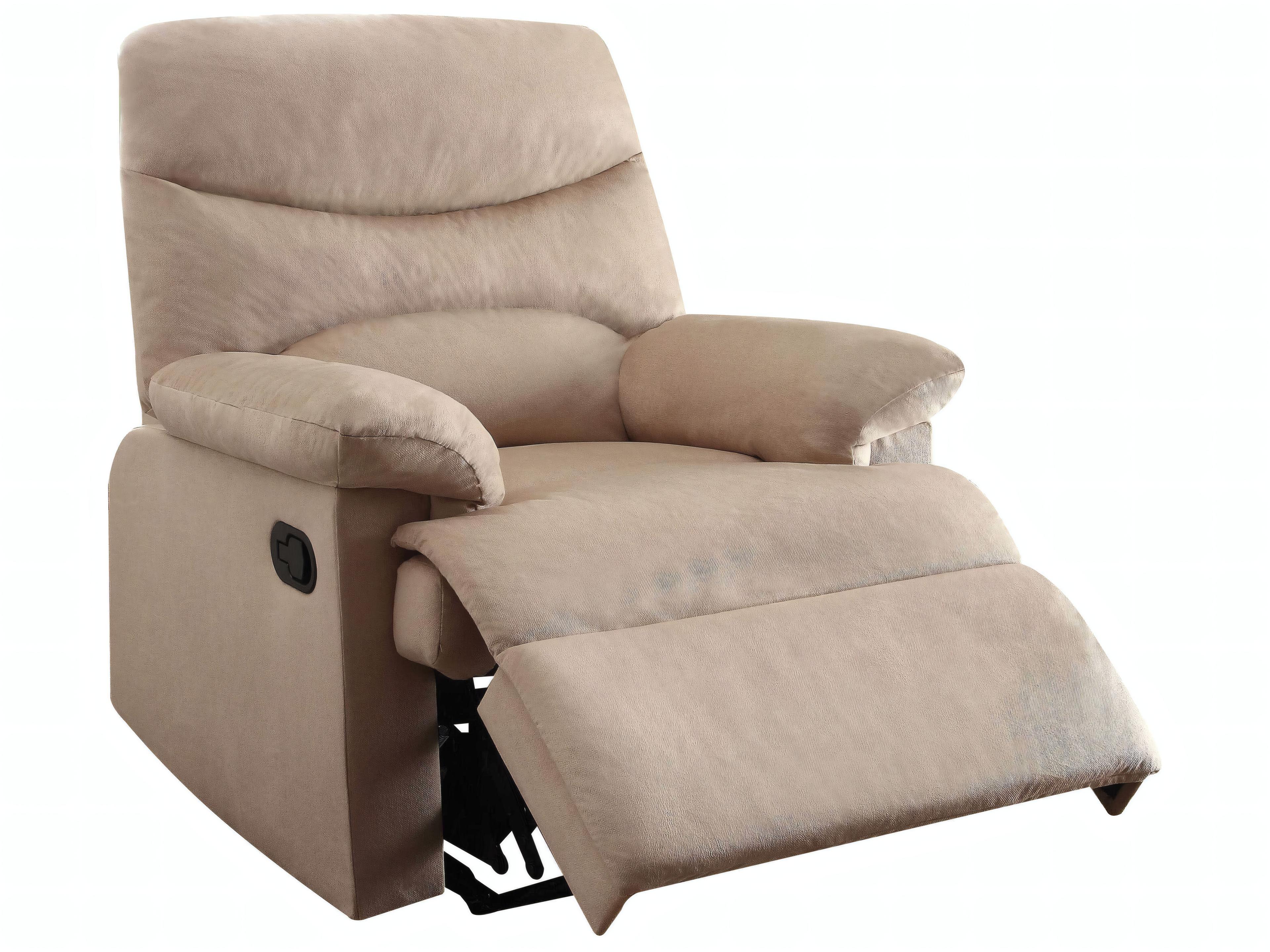 Arcadia Beige Woven Fabric Upholstered Recliner