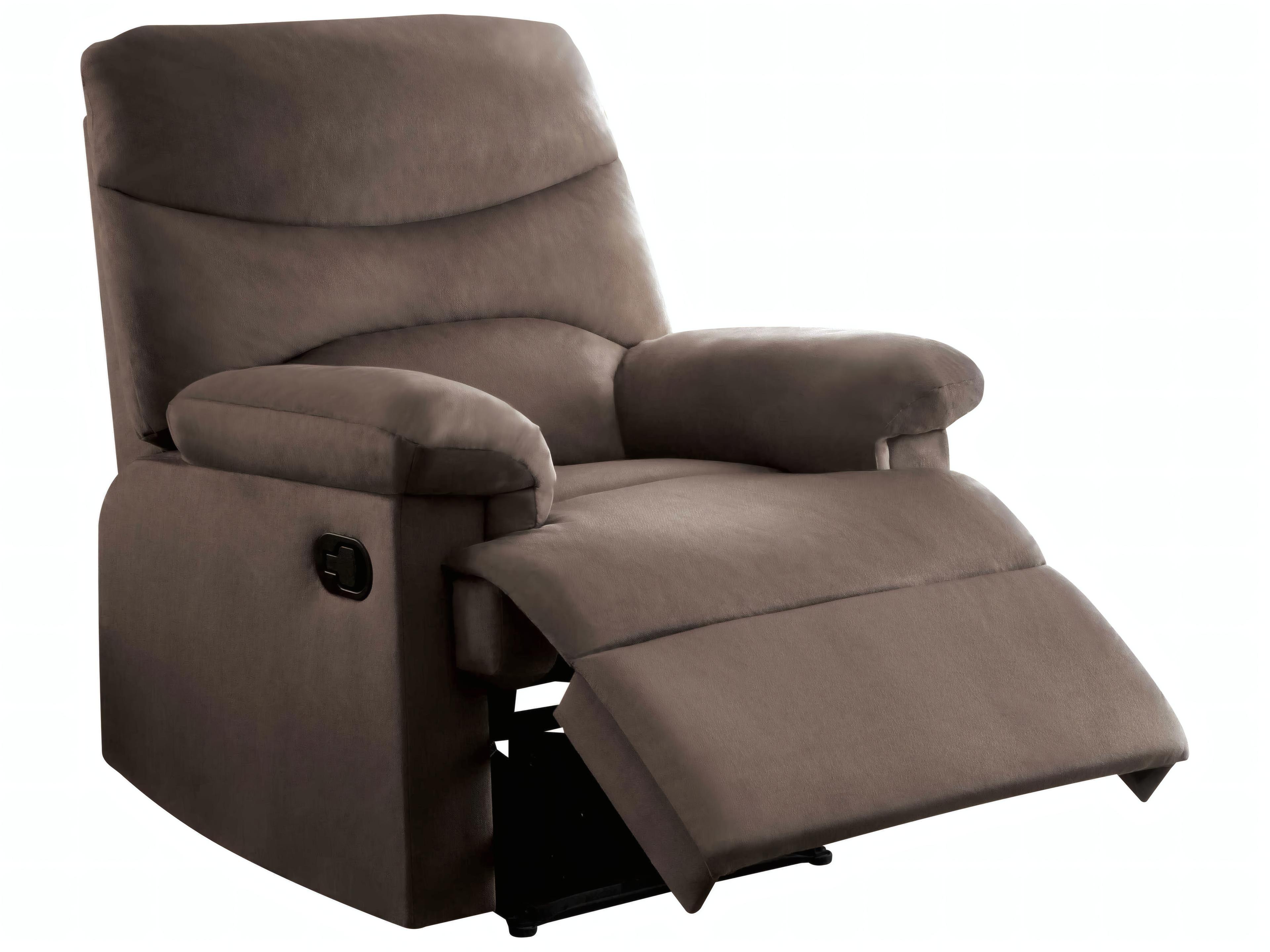 Arcadia Light Brown Woven Fabric Upholstered Recliner