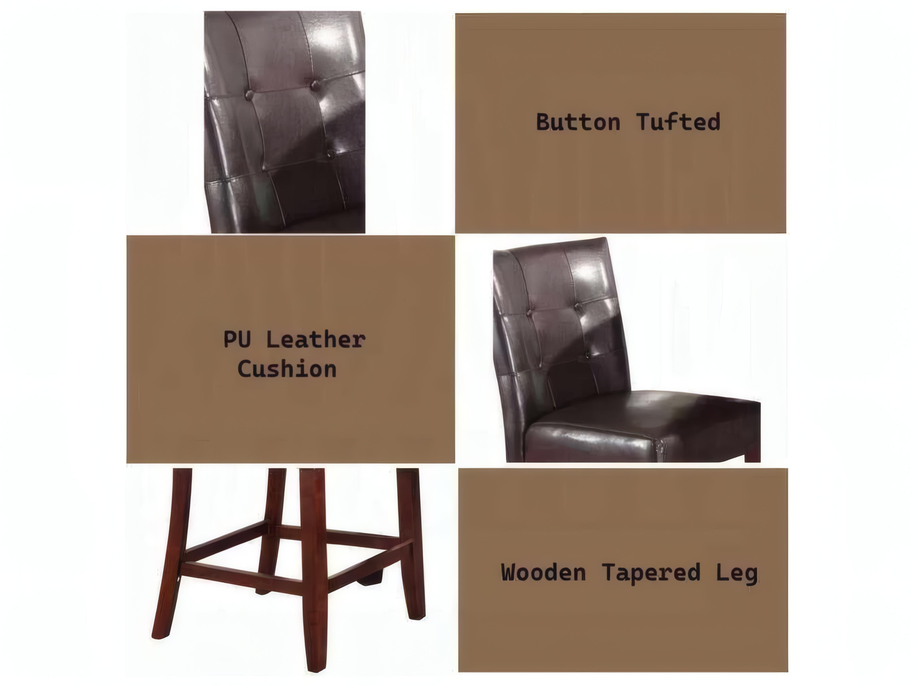 Acme Furniture Espresso Synthetic Leather Walnut Faux Hardwood Counter Stool