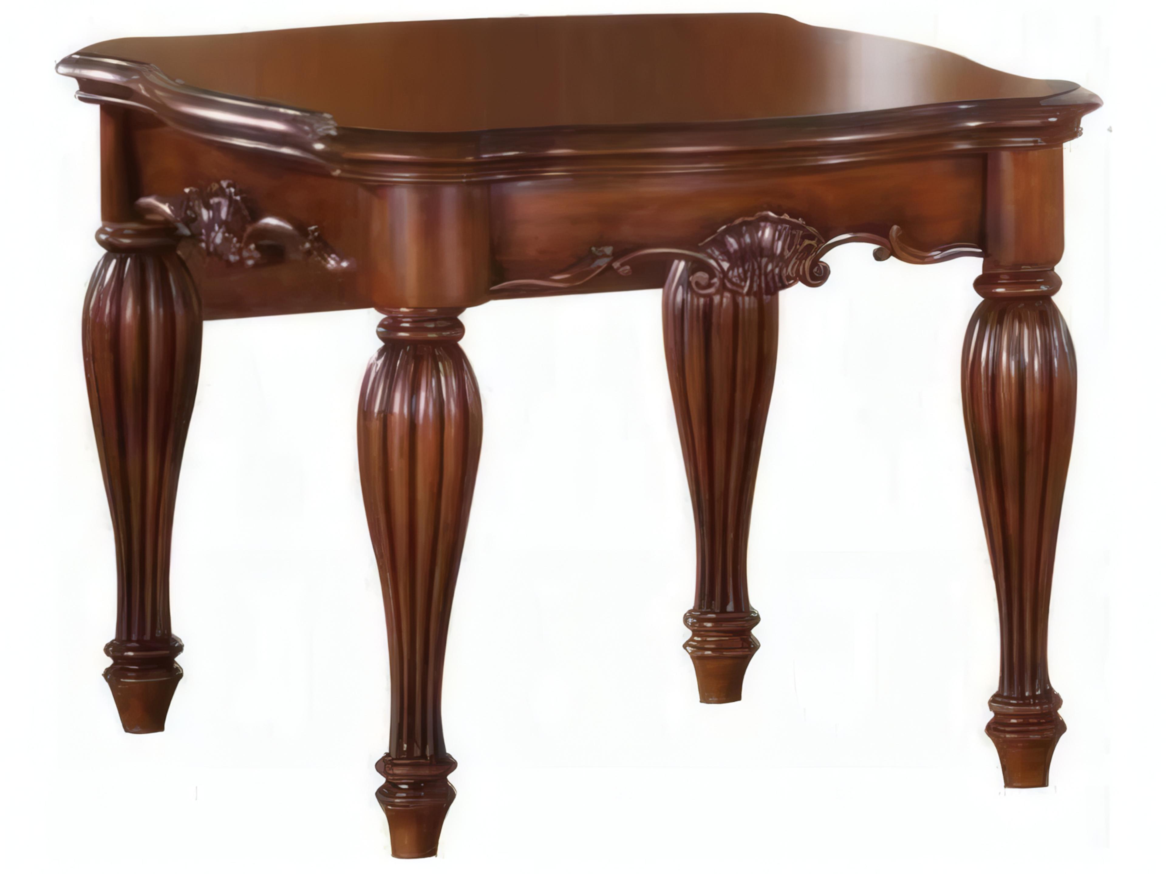 Dreena Rectangular Wood Cherry End Table