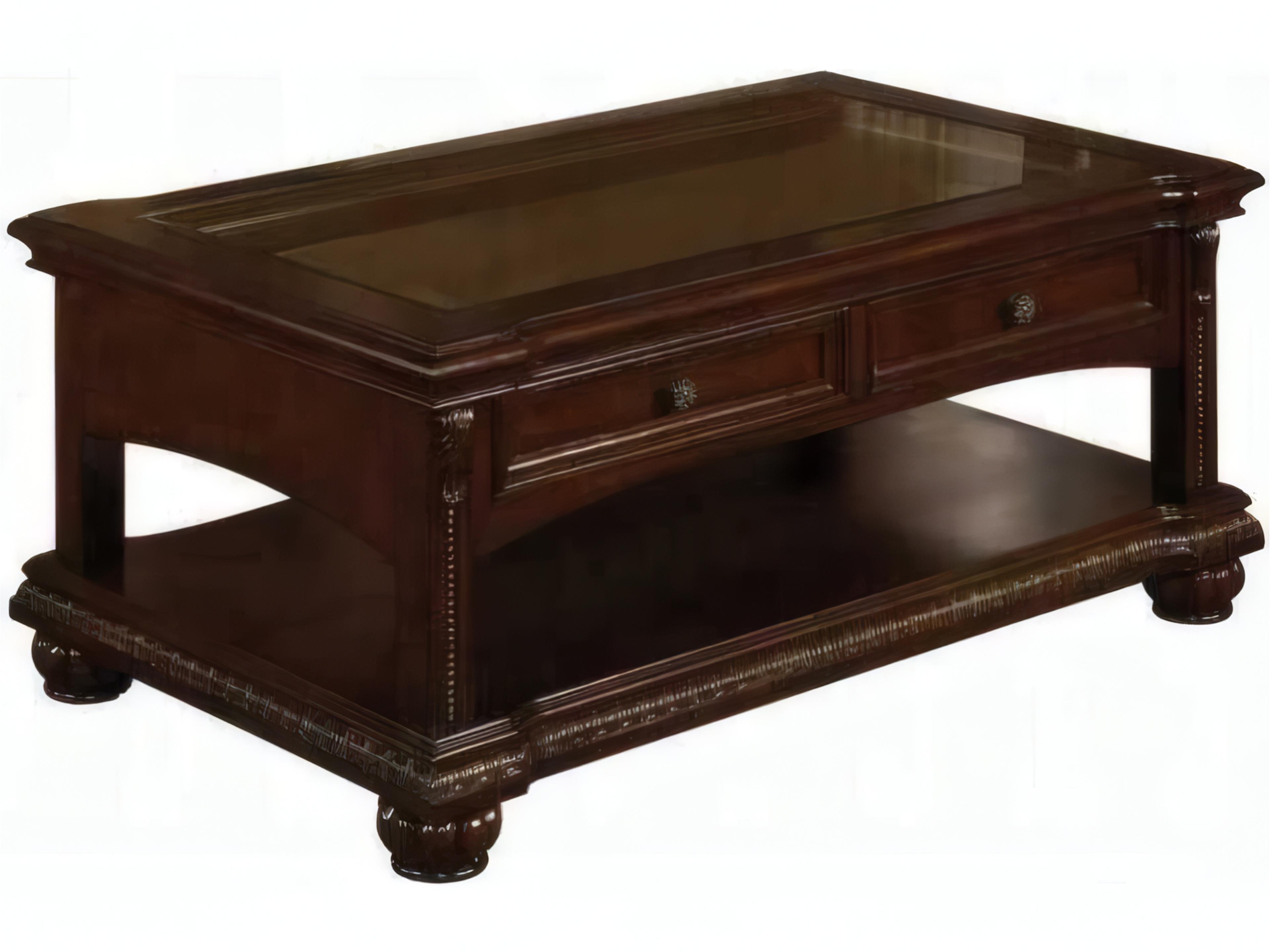 Anondale Rectangular Wood Cherry Coffee Table