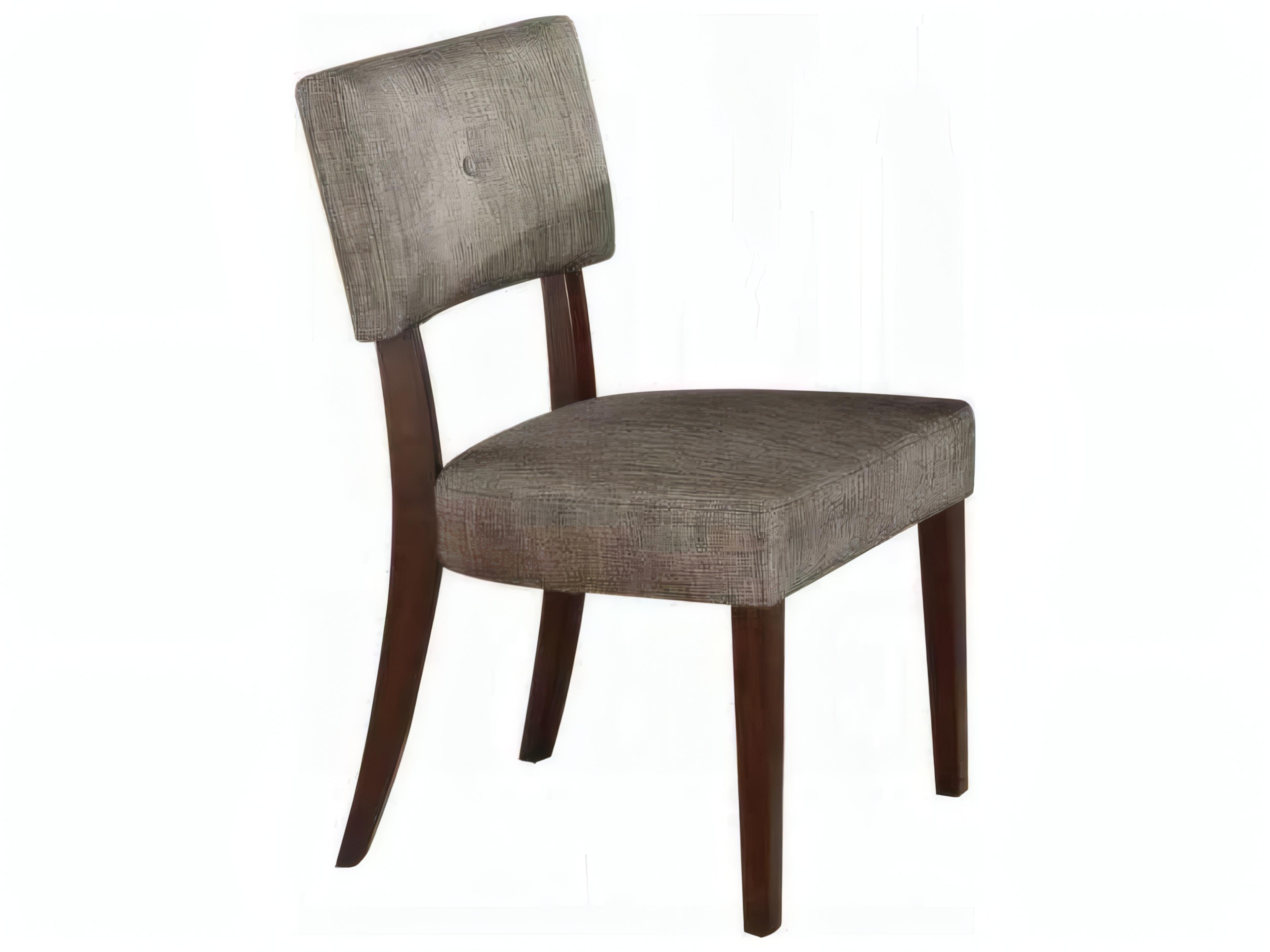 Drake Solid Wood Gray Upholstered Armless Dining Chair Set of 2