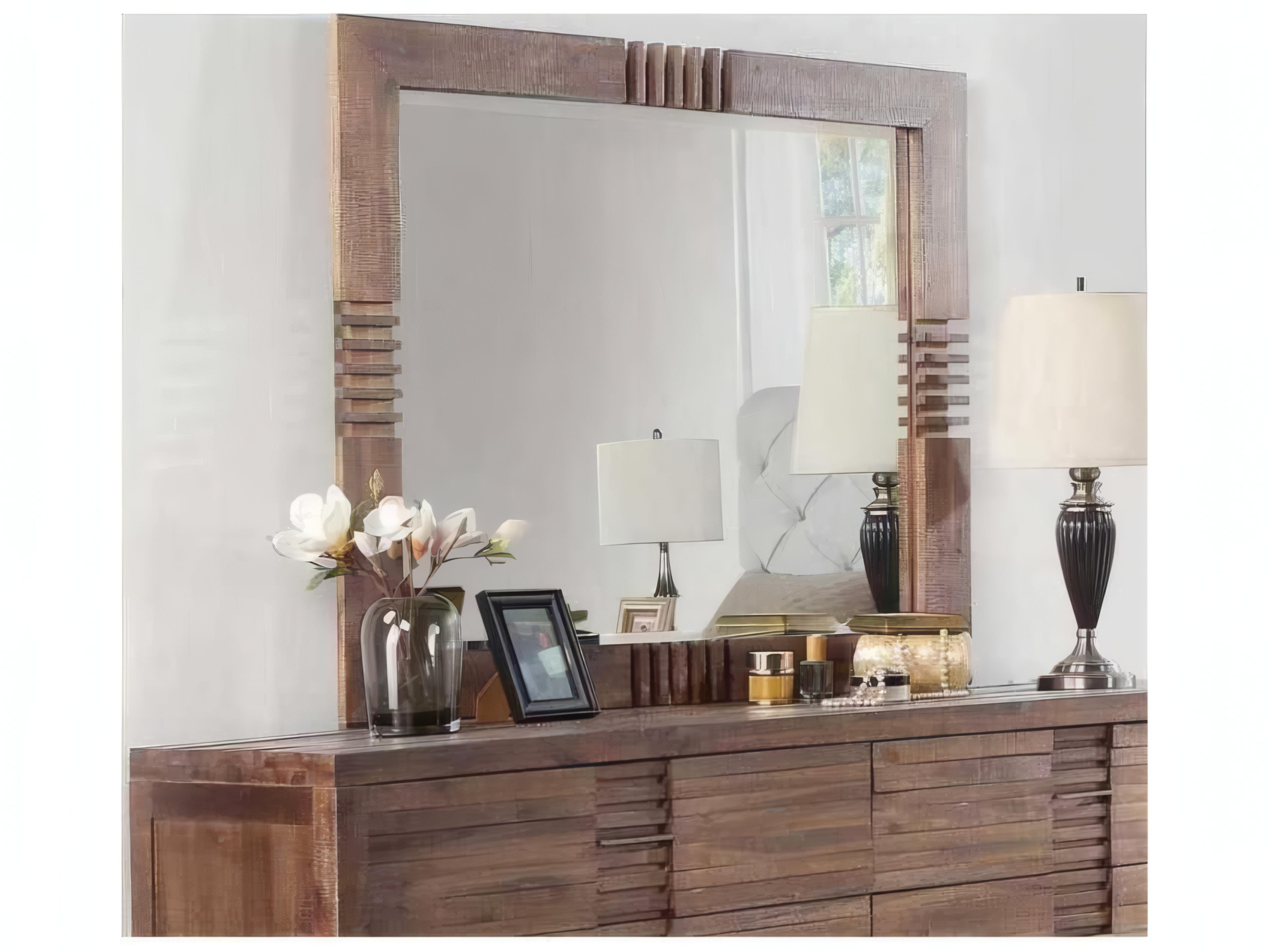 Acme Furniture Andria Reclaimed Oak Rectangular Wall Mirror