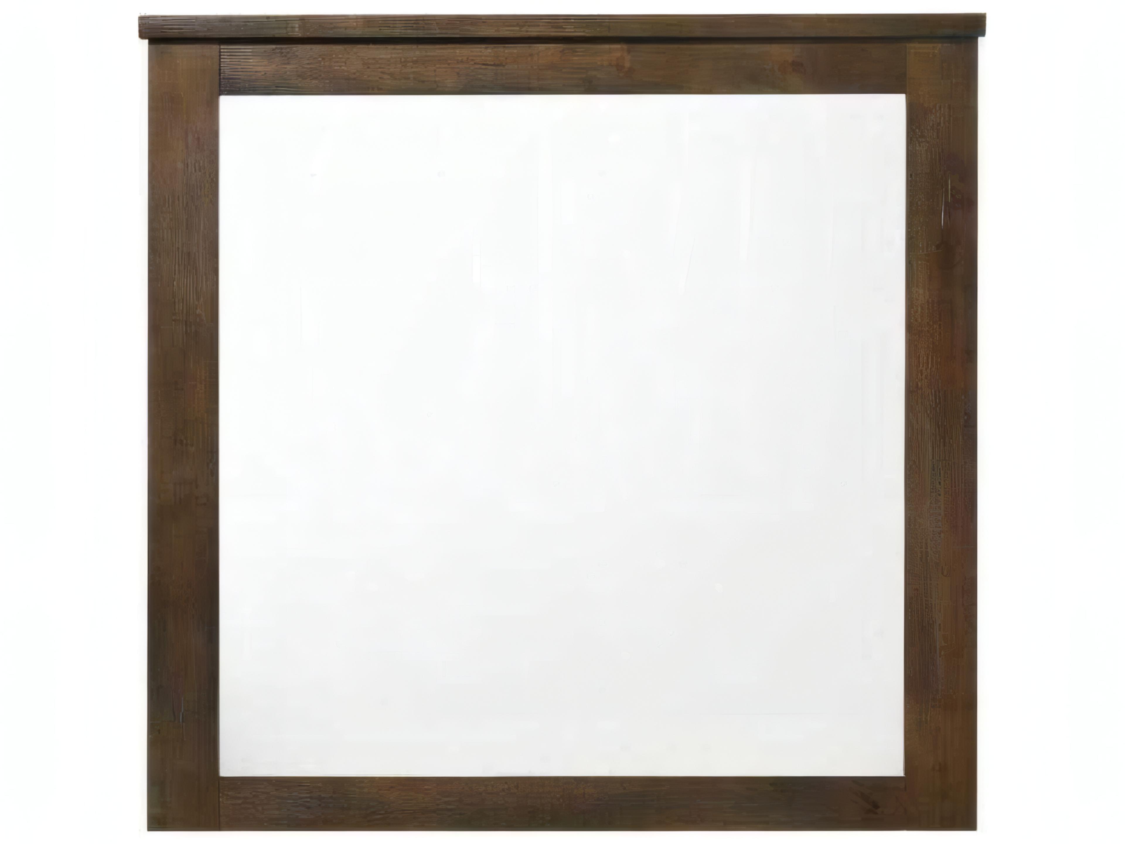 Merrilee Oak Square Wall Mirror