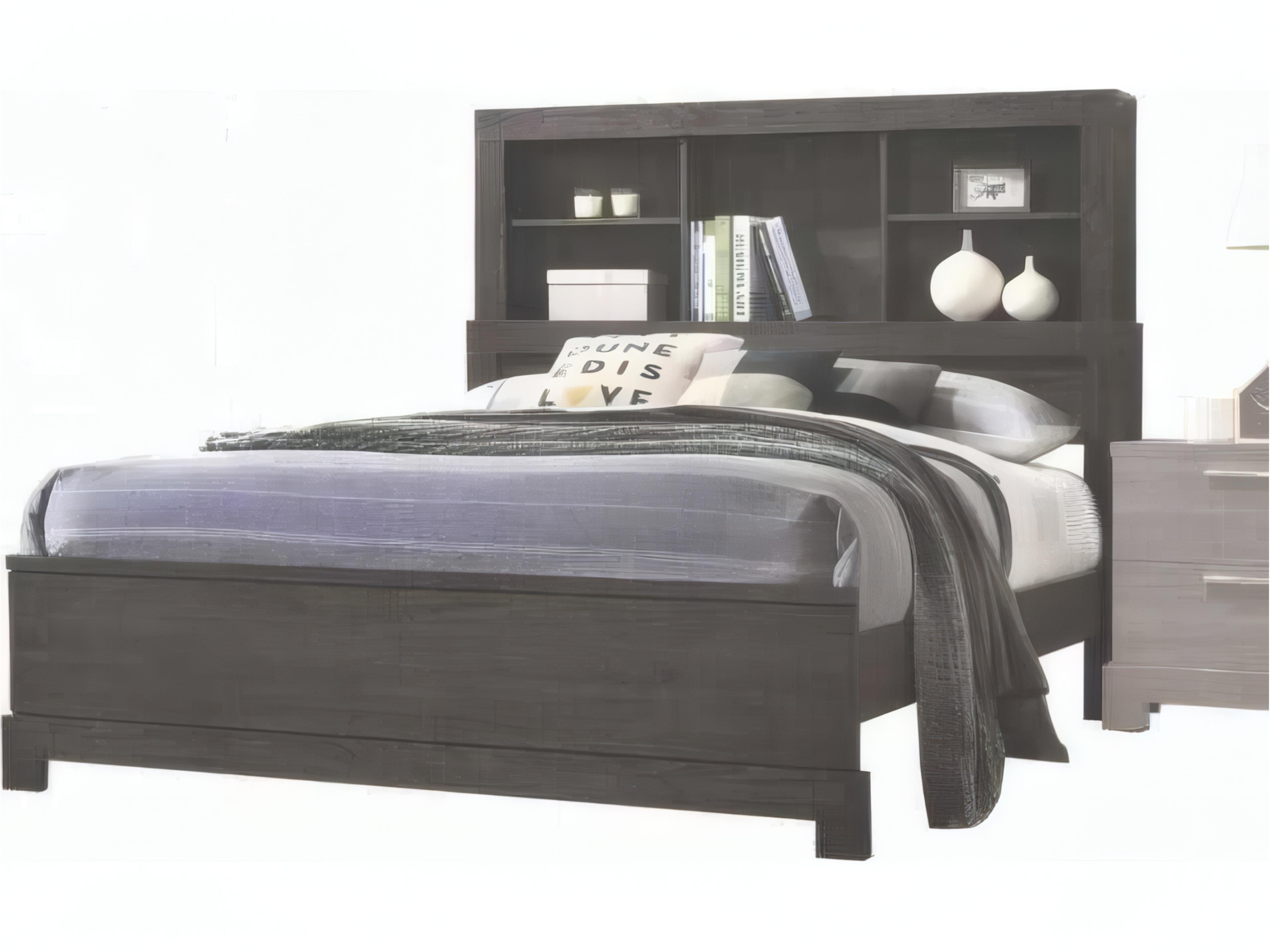 Acme Furniture Lantha Gray Oak Rubberwood Wood King Platform Bed