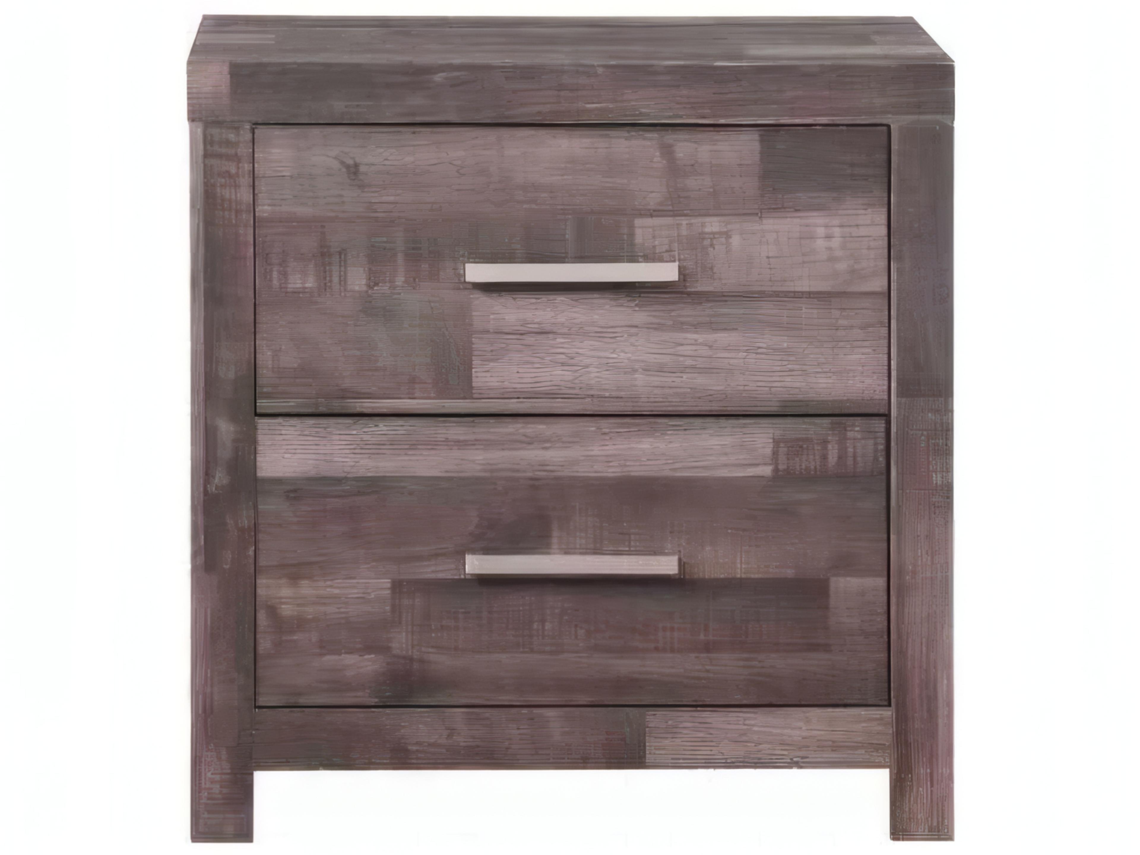 Acme Furniture Juniper 2-Drawers Brown Pine Wood Nightstand