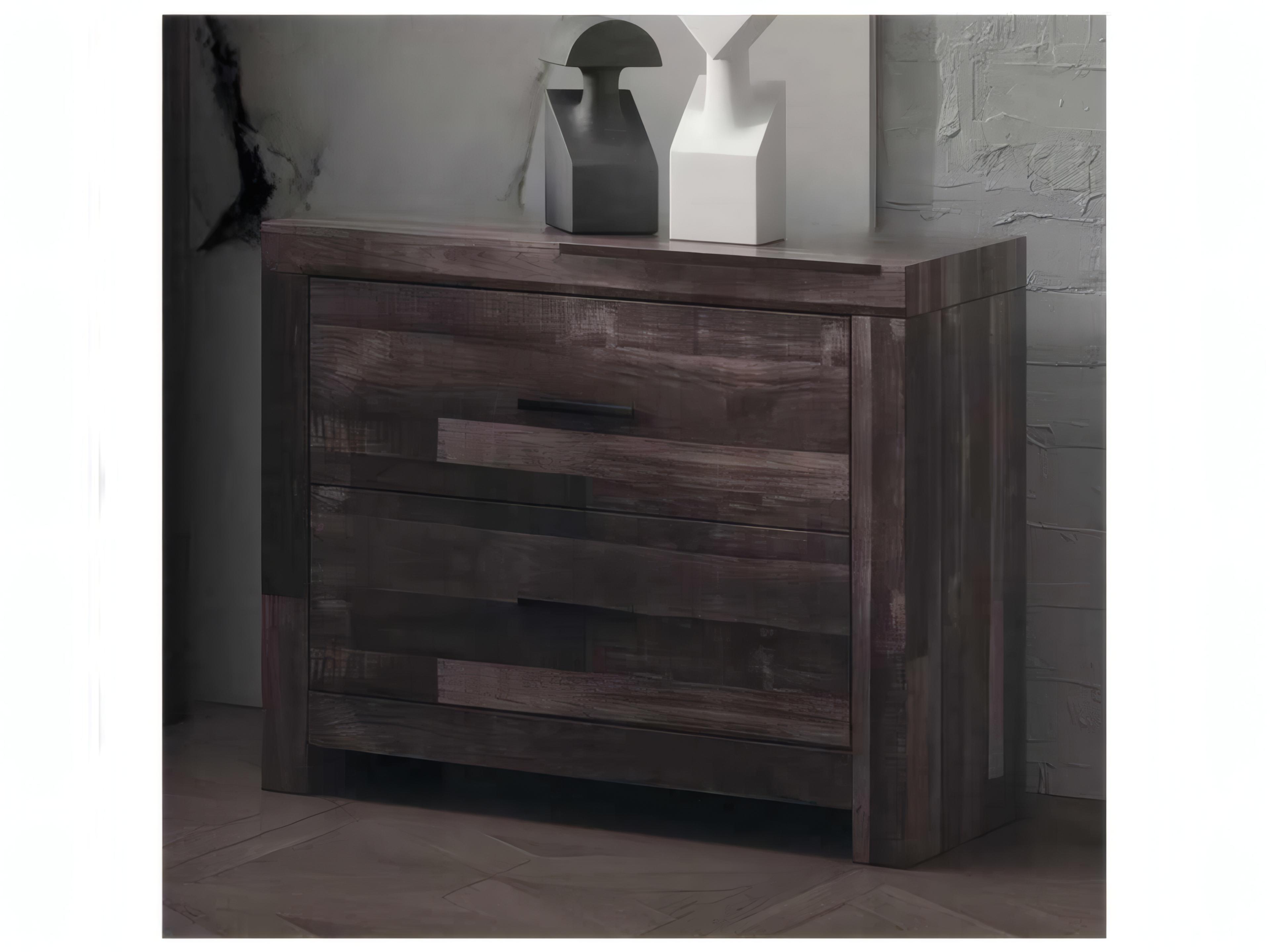 Acme Furniture Juniper 2-Drawers Brown Pine Wood Nightstand