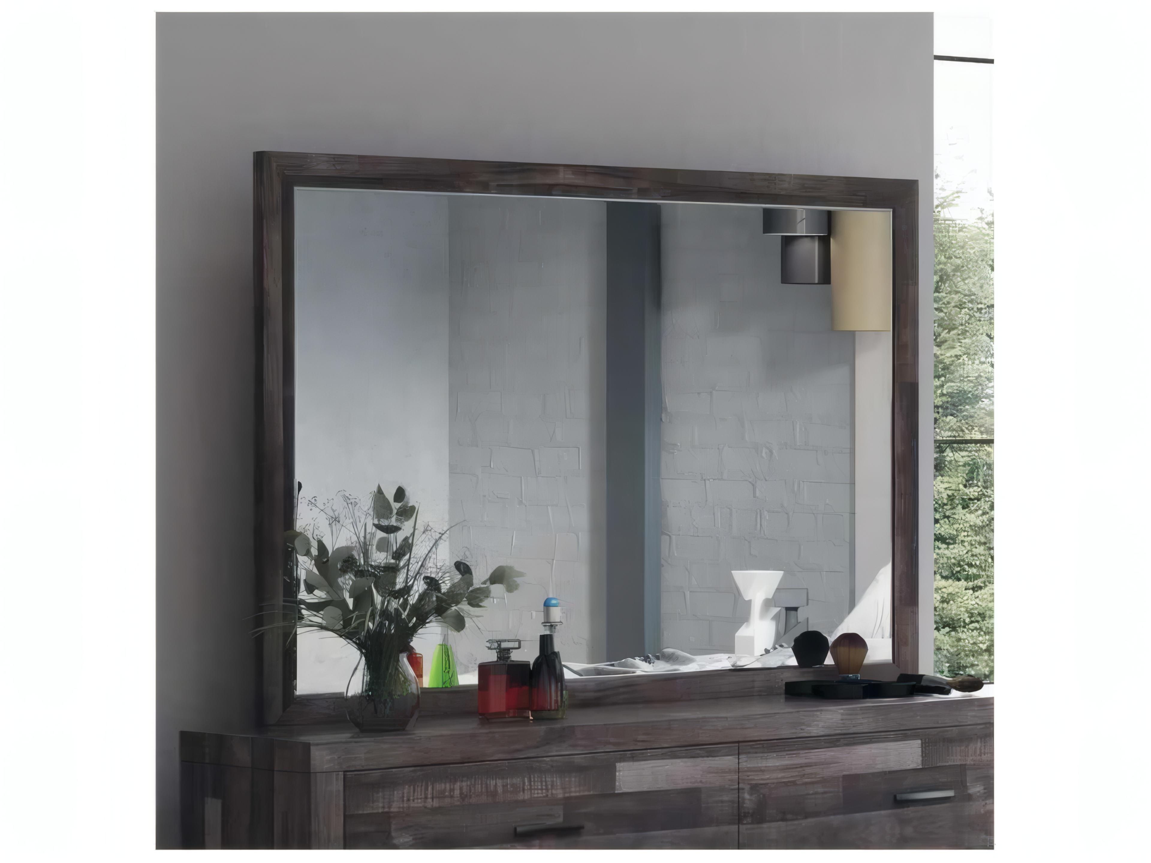 Acme Furniture Juniper Dark Cherry Rectangular Wall Mirror