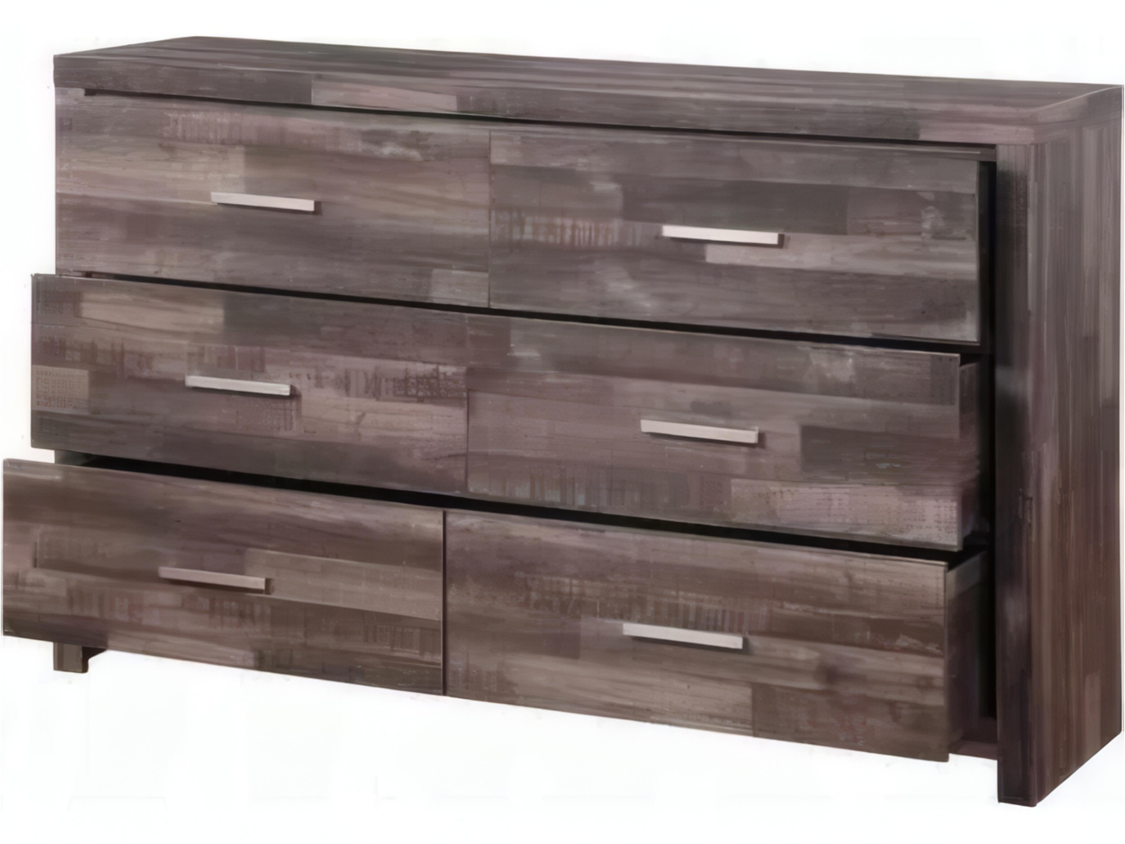 Acme Furniture Juniper 6-Drawers Brown Pine Wood Double Dresser