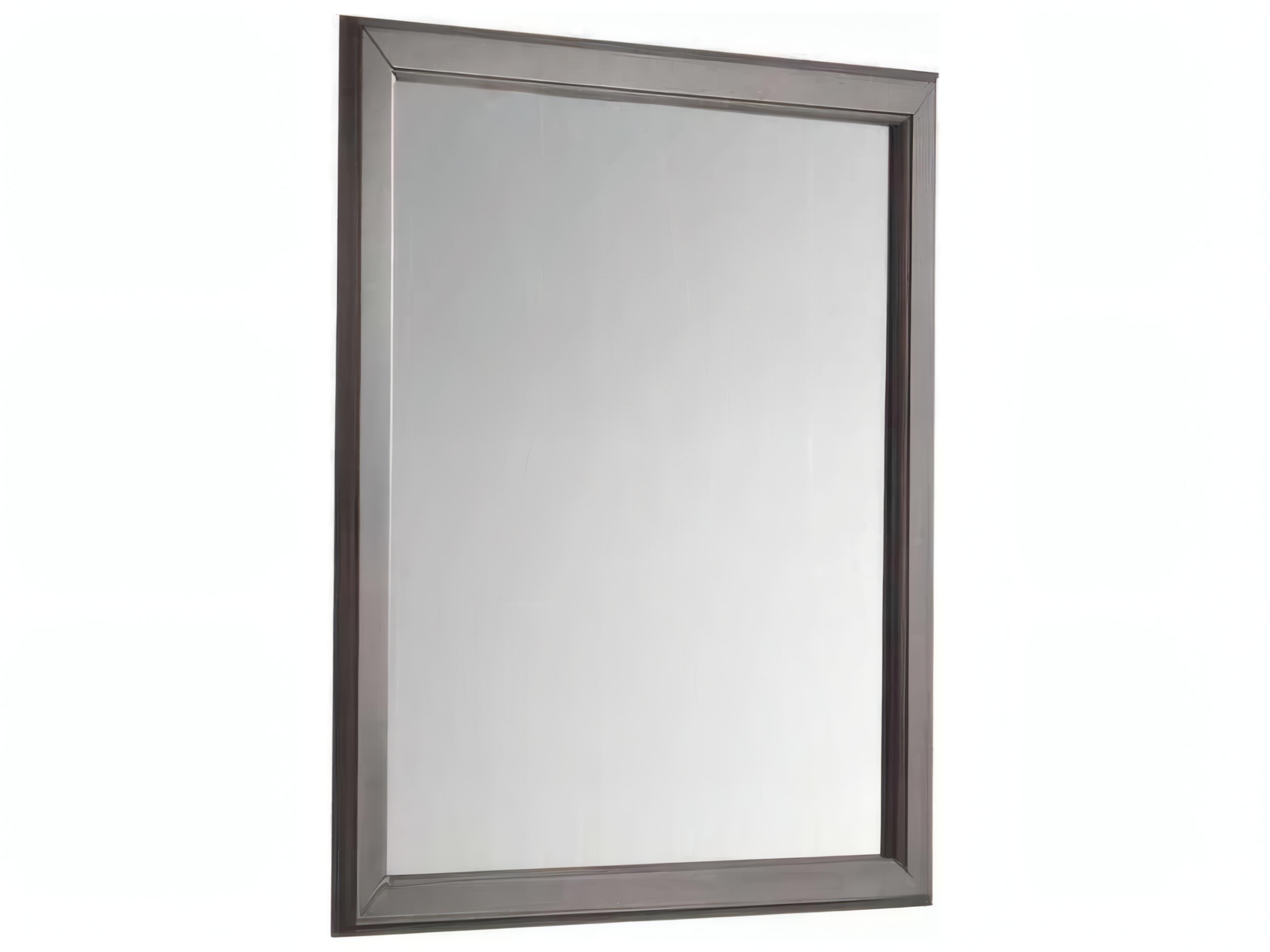 Louis Philippe Antique Gray Rectangular Wall Mirror