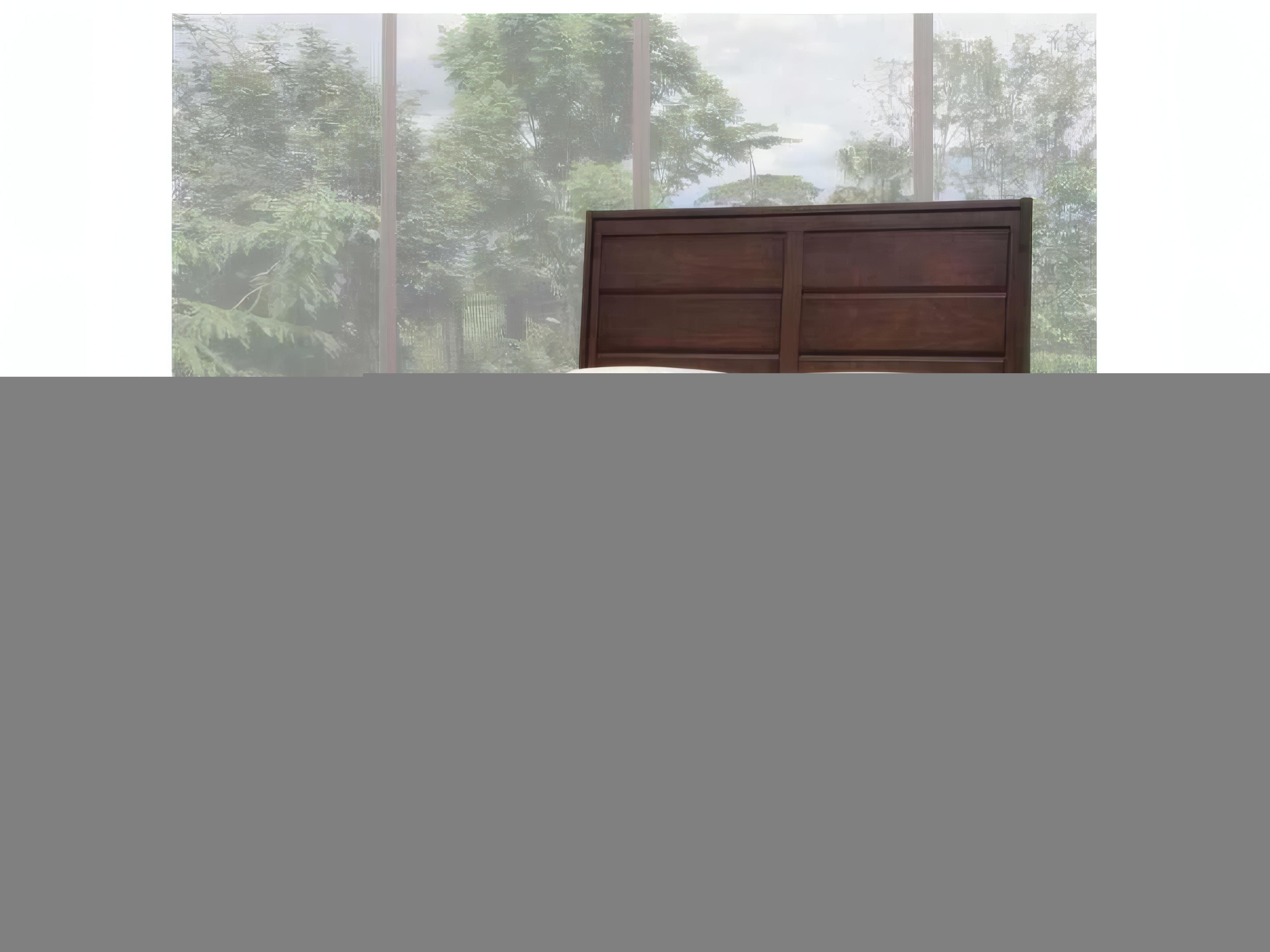 Acme Furniture Oberreit Walnut Brown Rubberwood Wood King Panel Bed