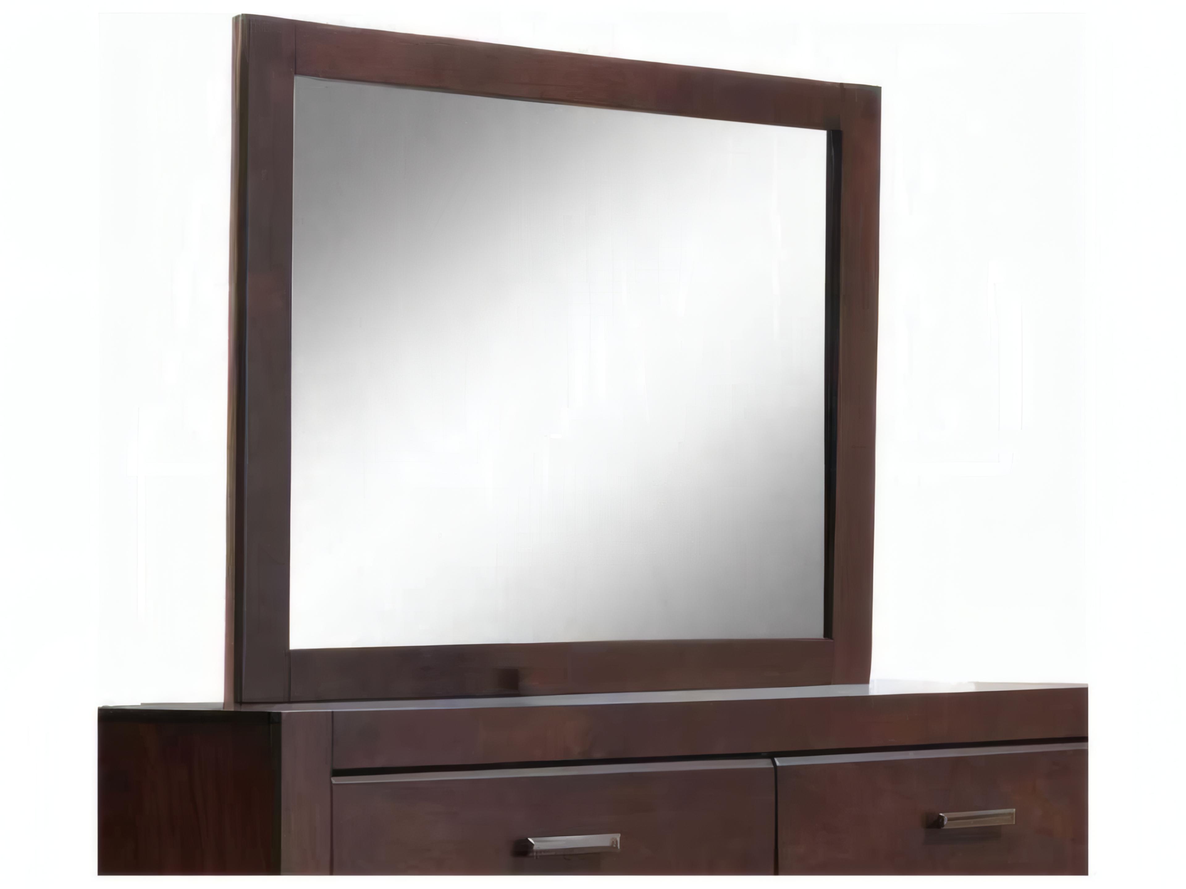 Acme Furniture Oberreit Walnut Rectangular Wall Mirror