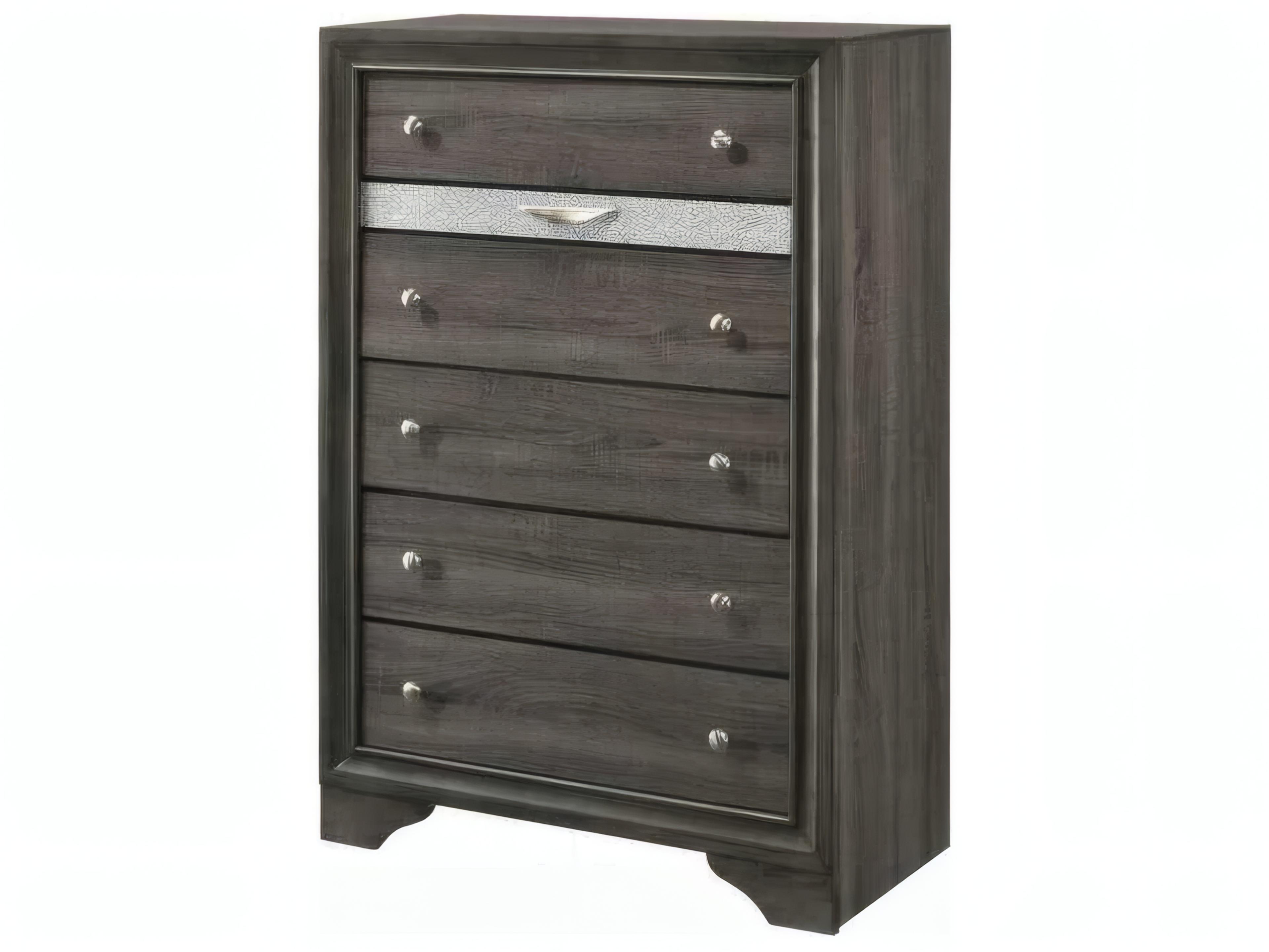 Naima Gray Rubberwood Accent Chest