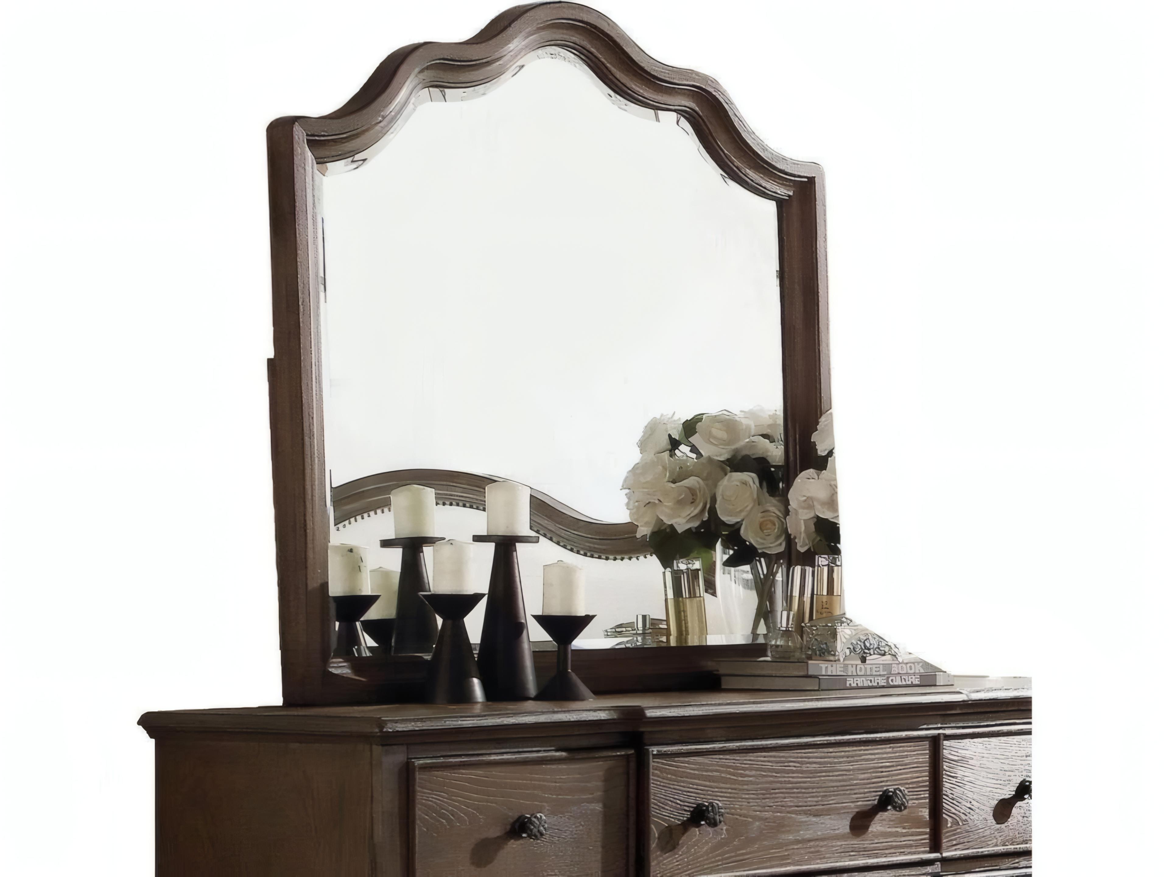 Baudouin Weathered Oak Wall Mirror