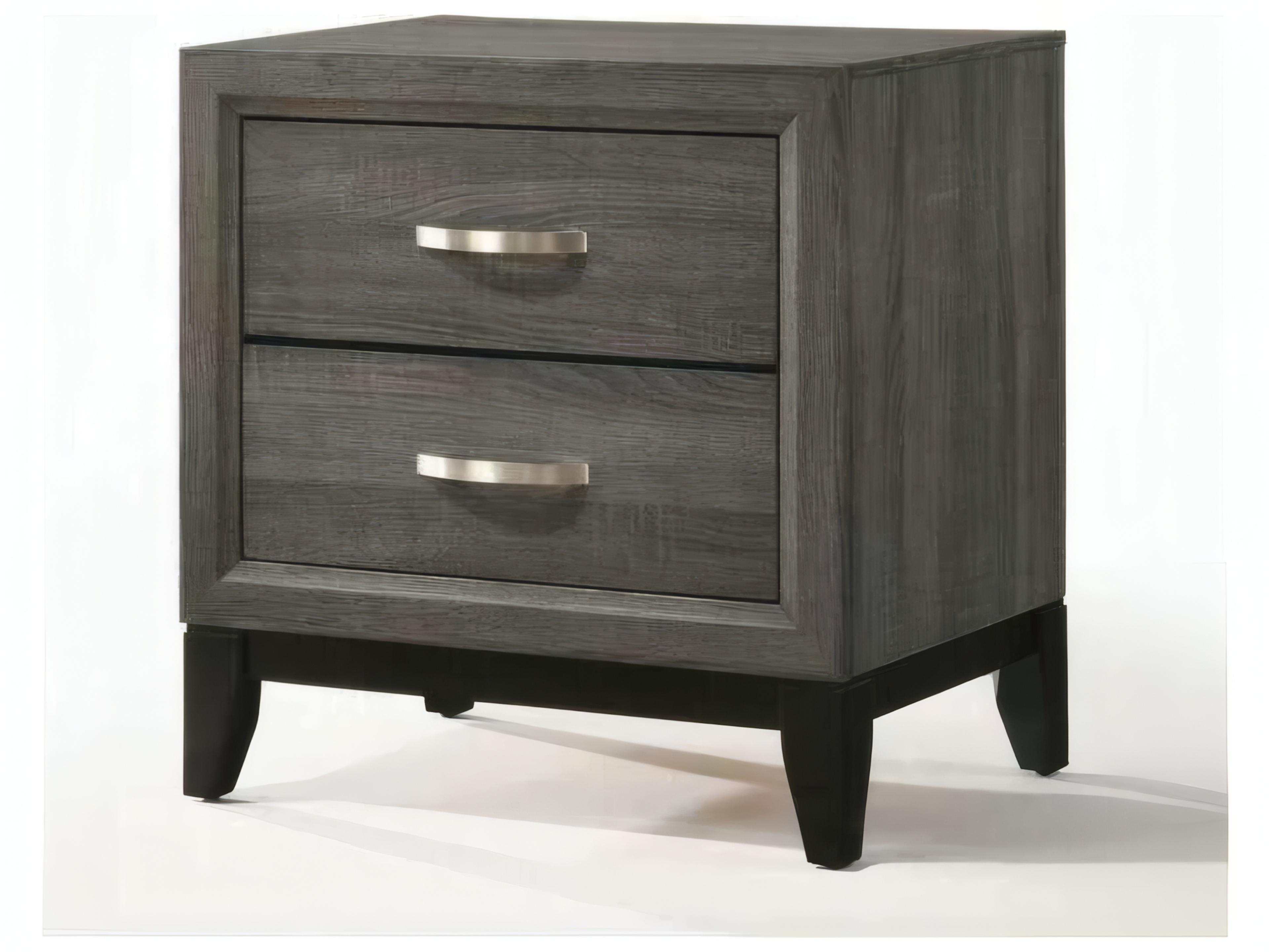 Valdemar 2-Drawers Plywood Nightstand