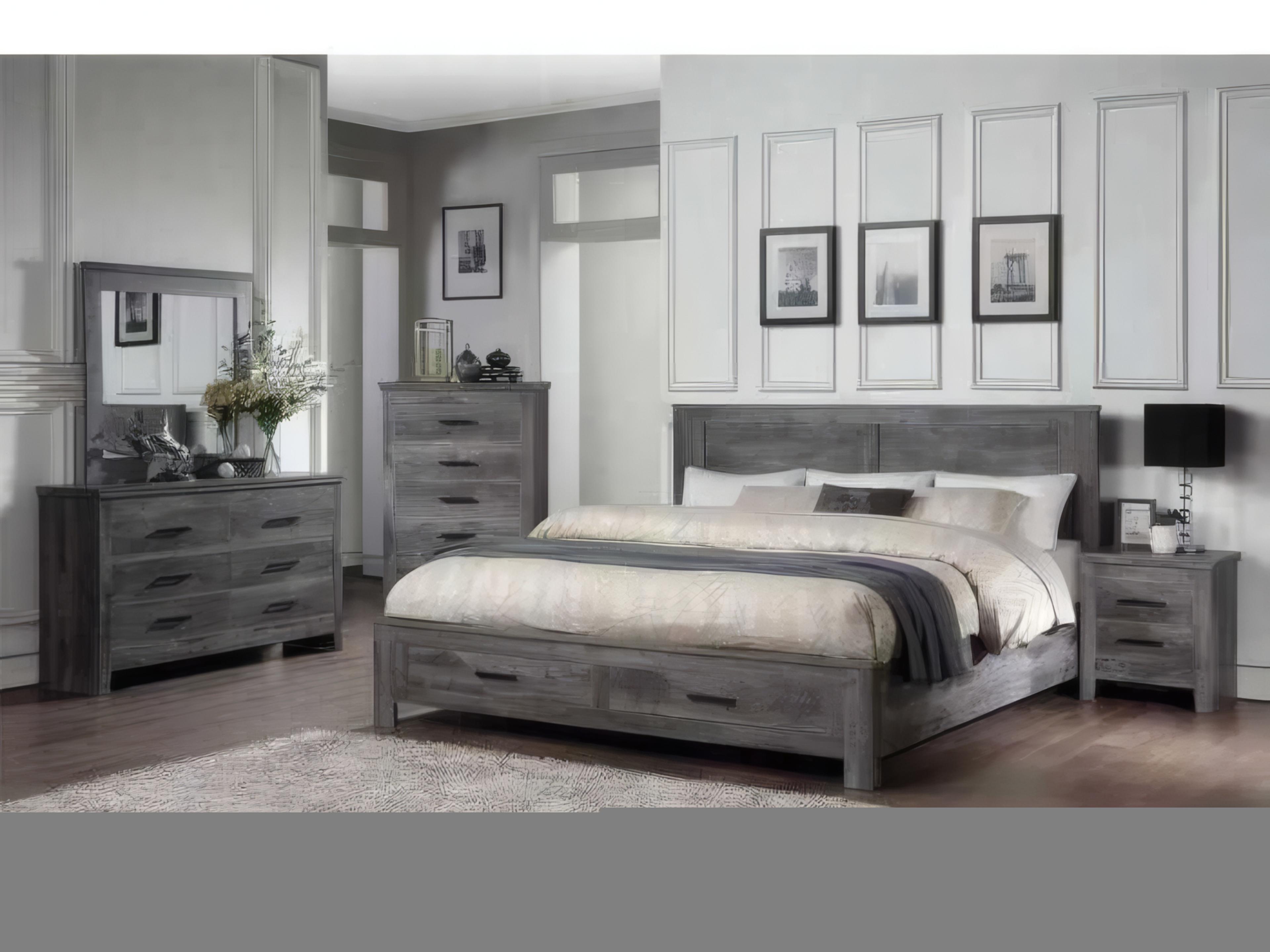 Acme Furniture Vidalia Rustic Gray Oak Square Dresser Mirror