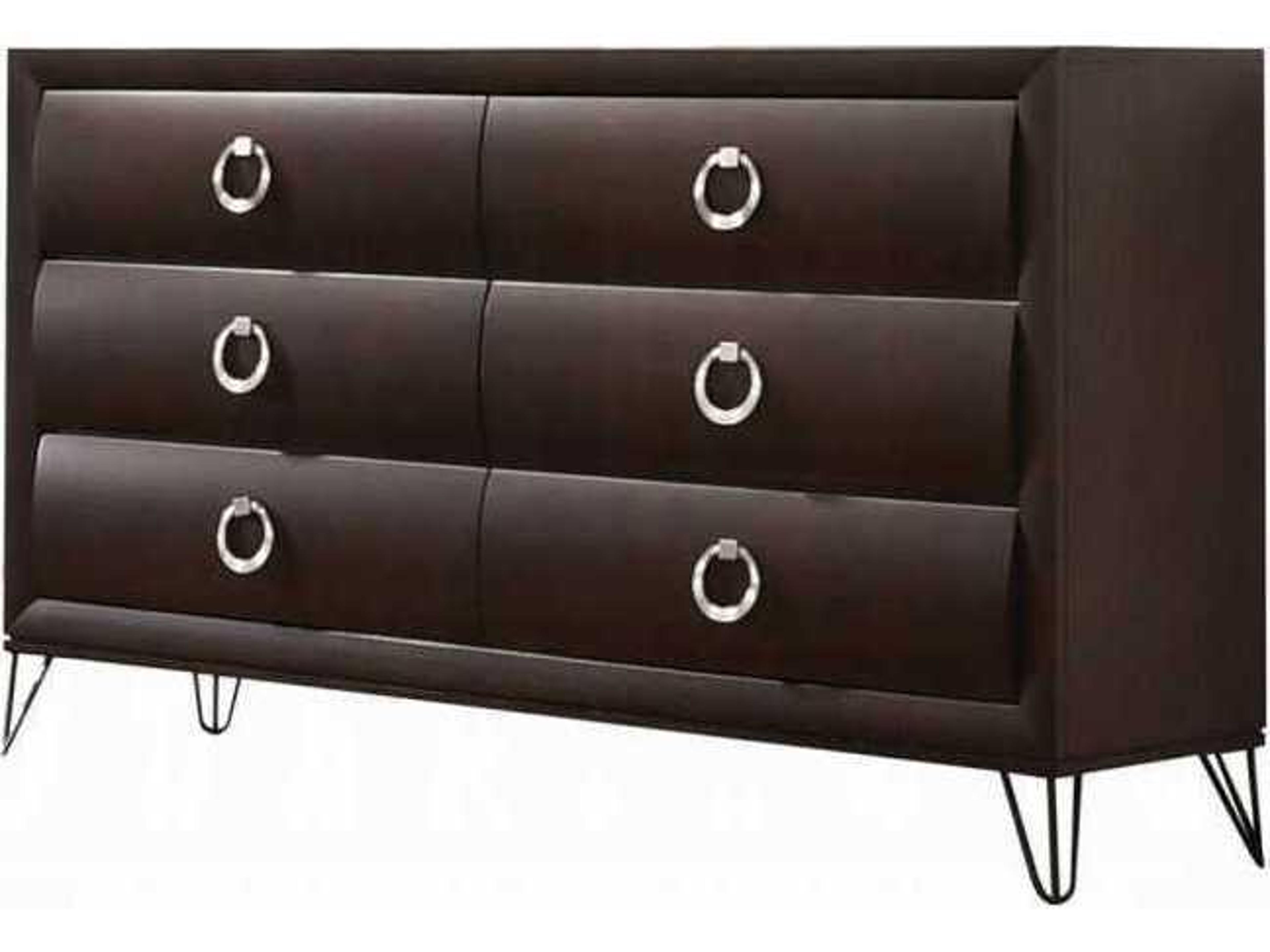 Tablita 6-Drawers Brown Rubberwood Double Dresser