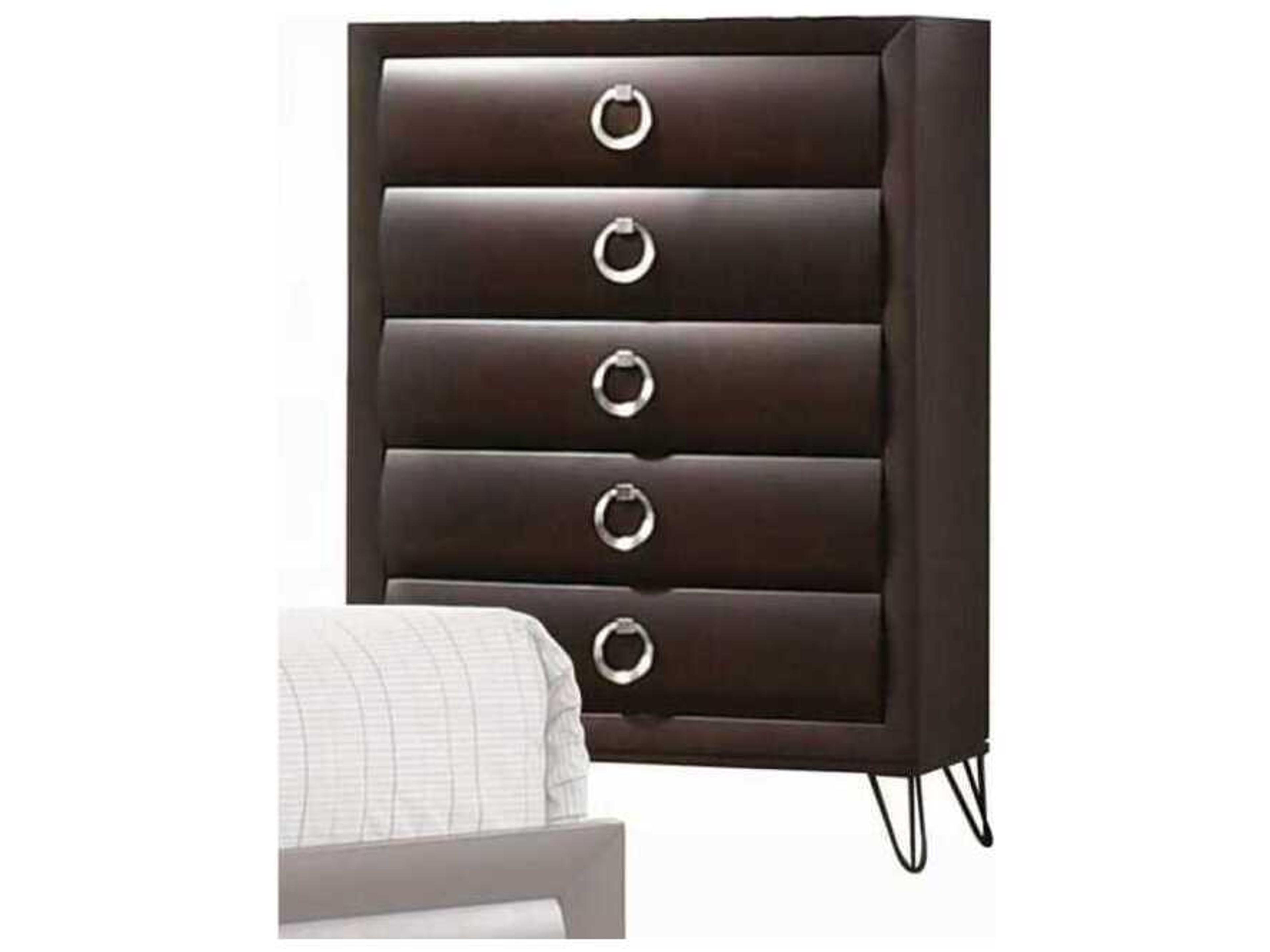 Tablita Dark Merlot Brown Rubberwood Accent Chest