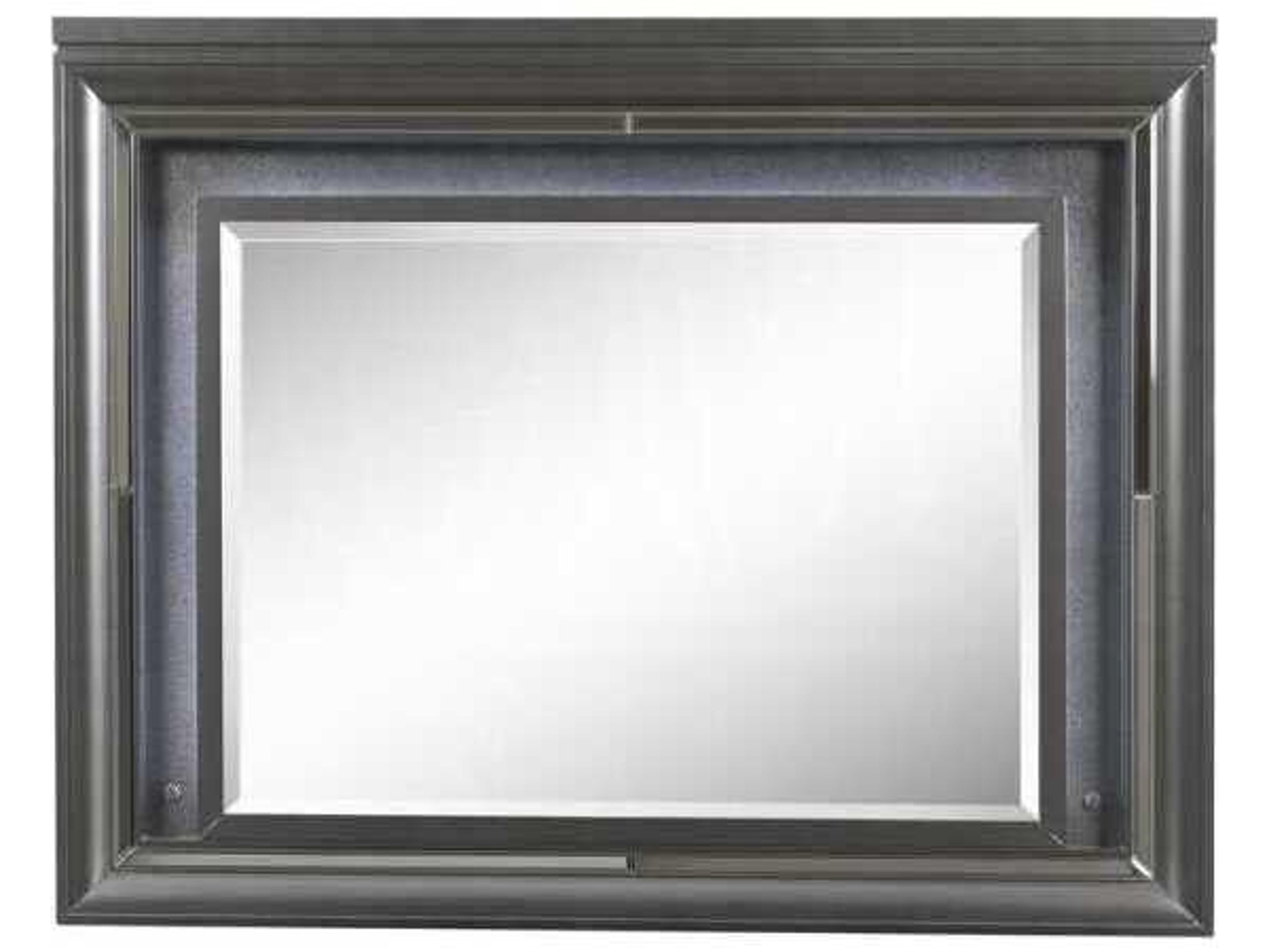 Sawyer Metallic Gray Rectangular Wall Mirror