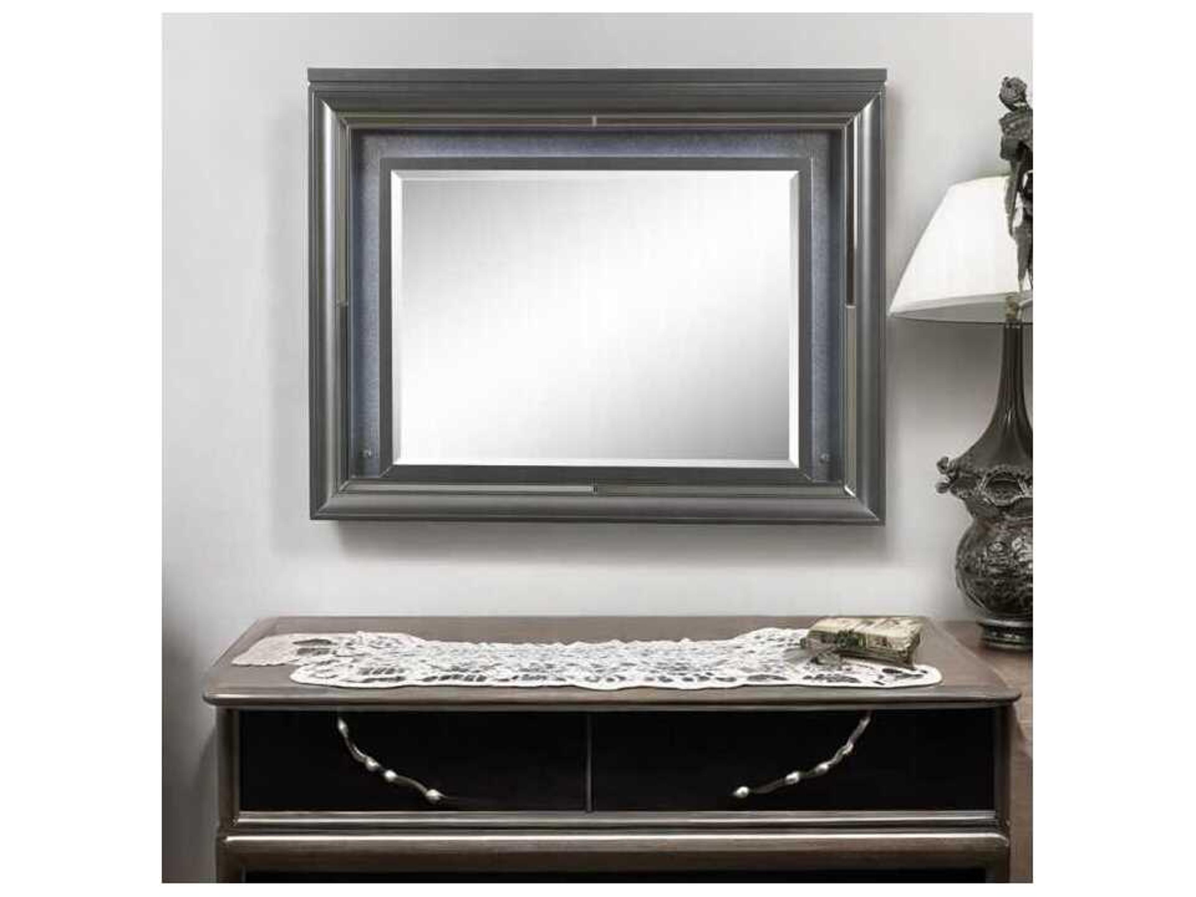 Acme Furniture Sawyer Metallic Gray Rectangular Wall Mirror
